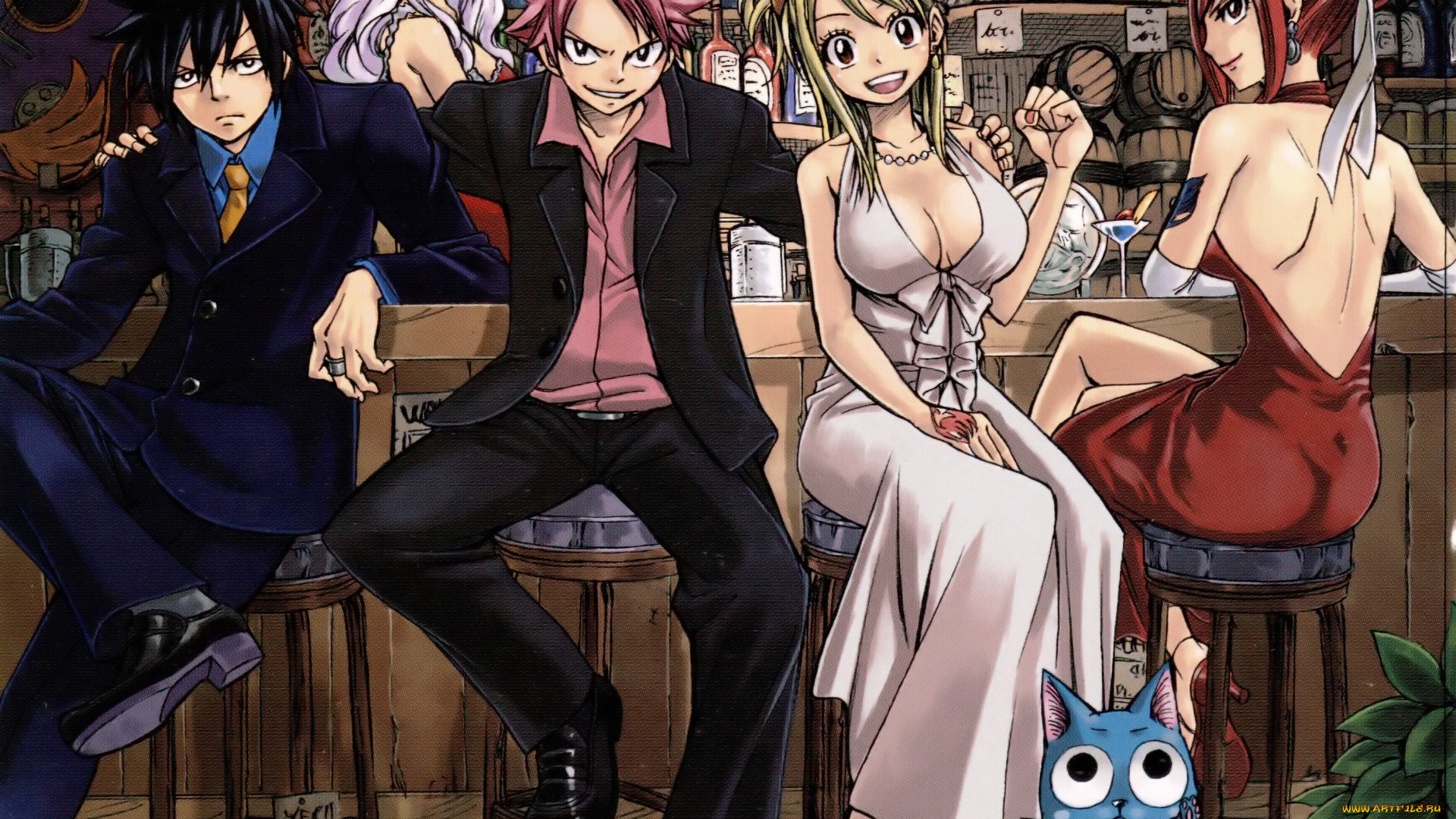 аниме, fairy, tail, хвост, феи