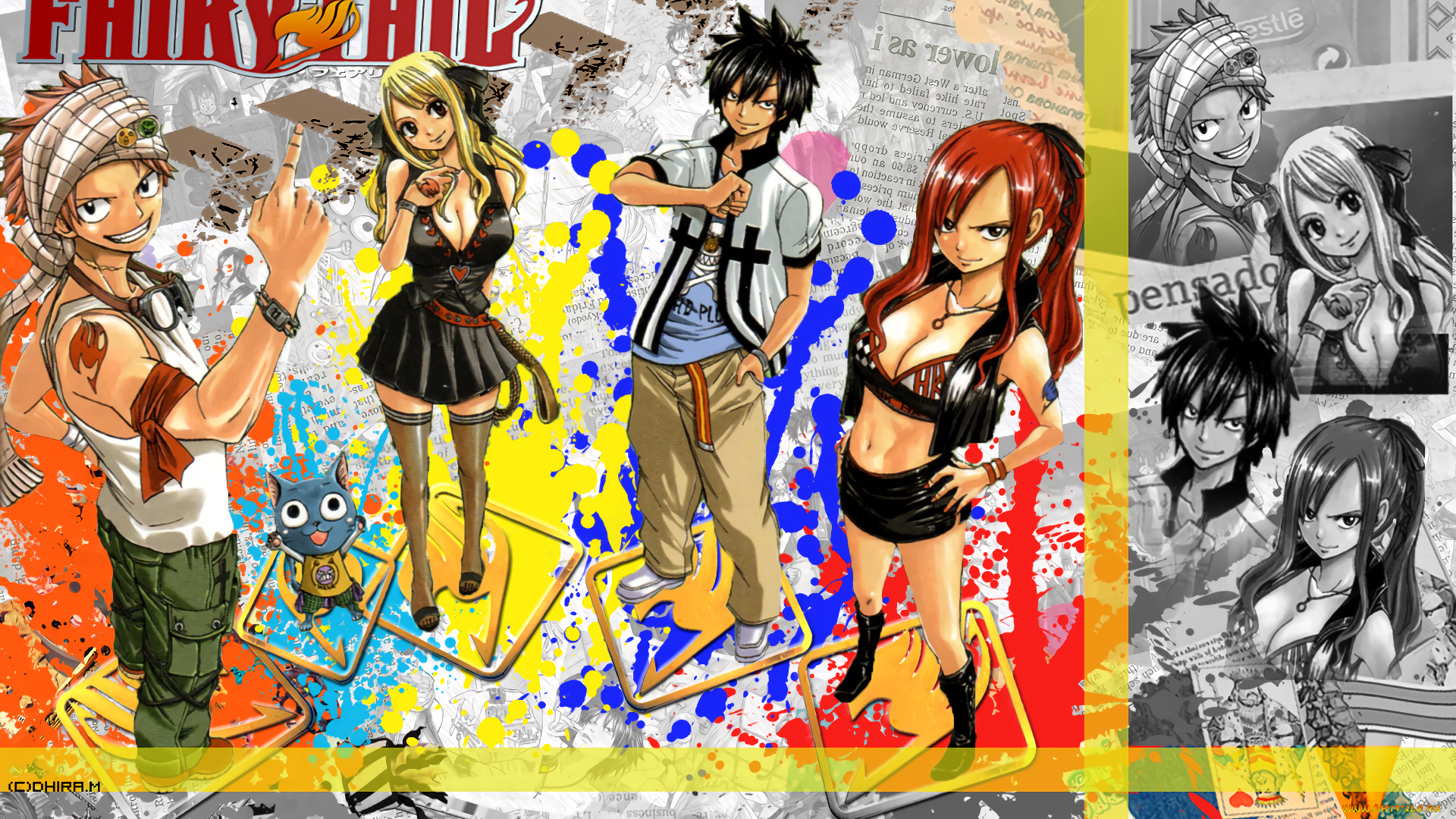 аниме, fairy, tail, хвост, феи