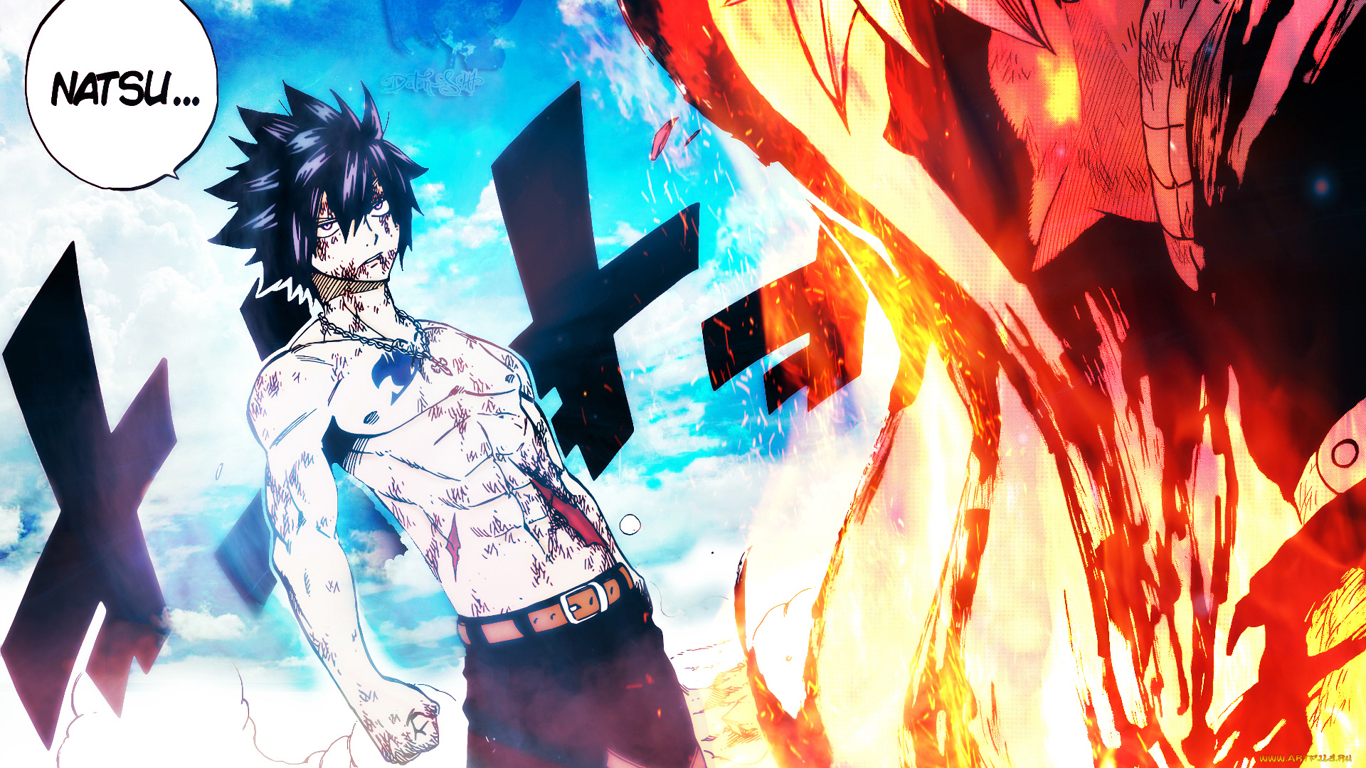 аниме, fairy, tail, хвост, феи