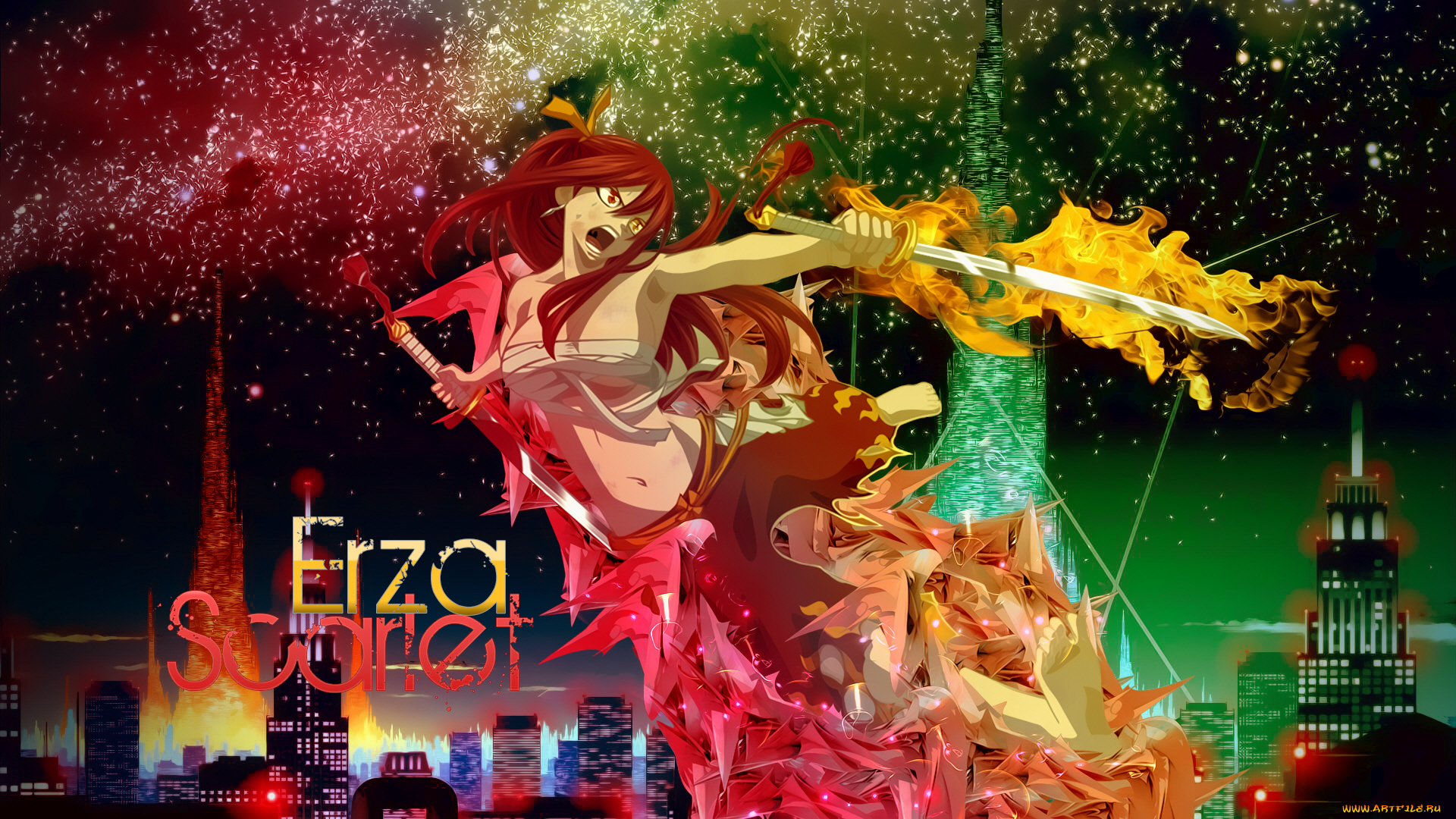 аниме, fairy, tail, хвост, феи