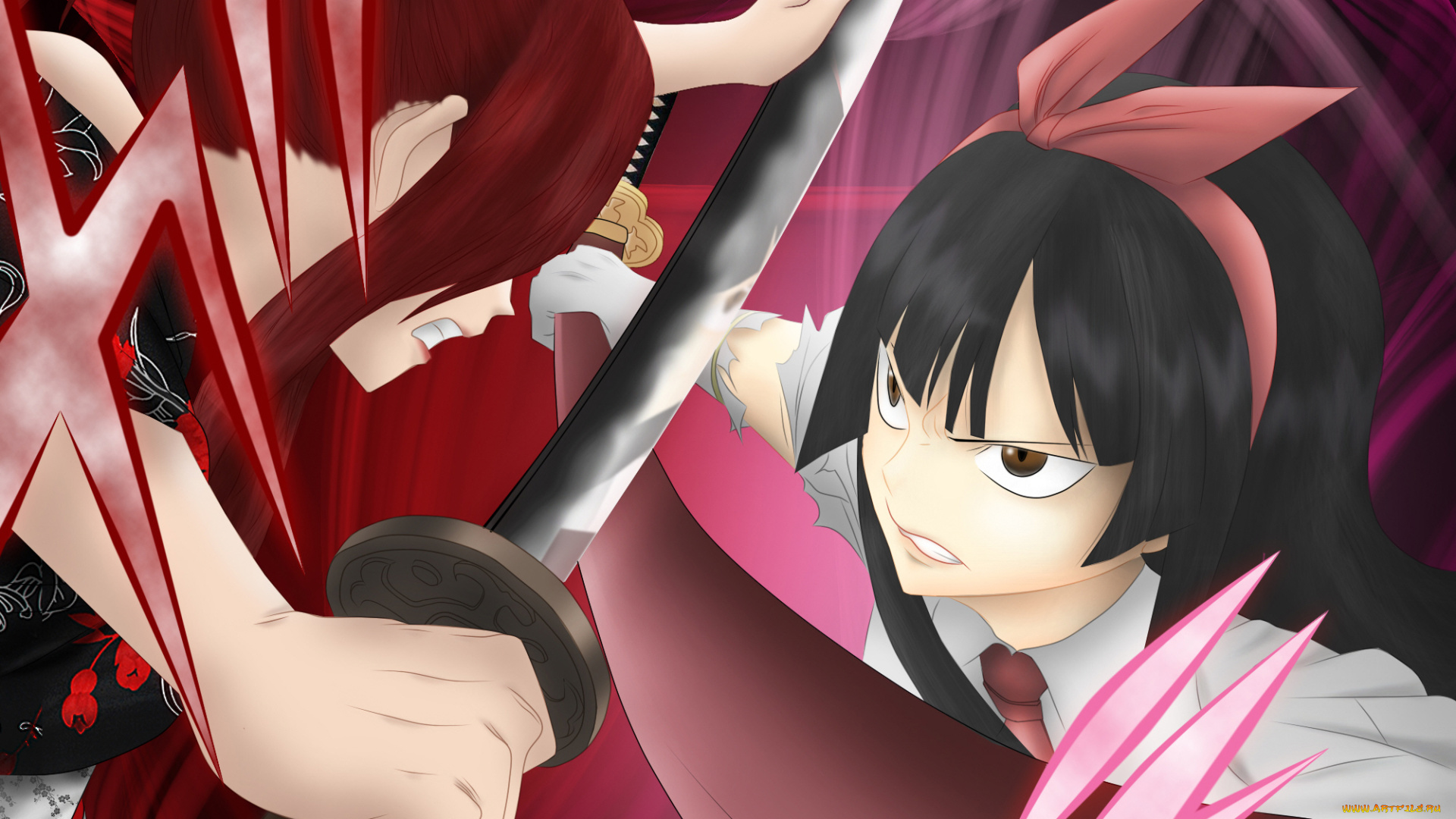 аниме, fairy, tail, кагура, эльза