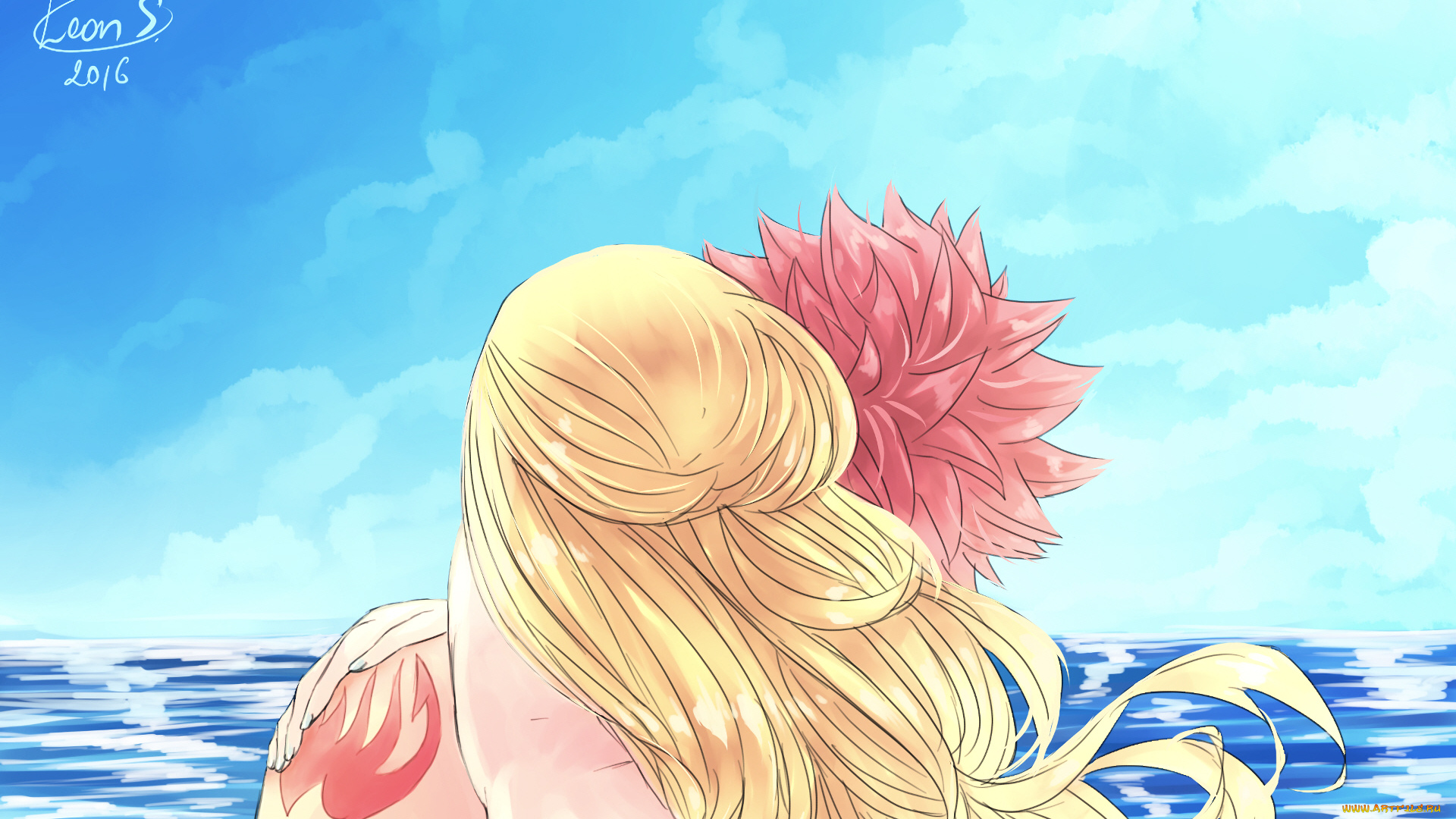 аниме, fairy, tail, пара