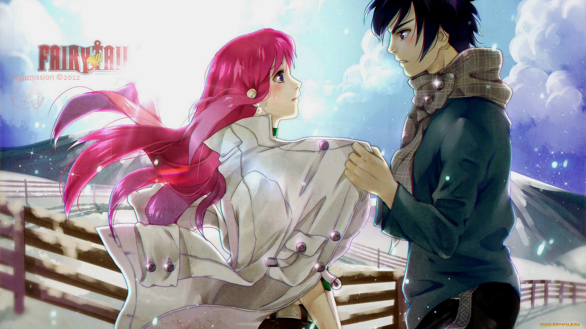 аниме, fairy, tail, пара