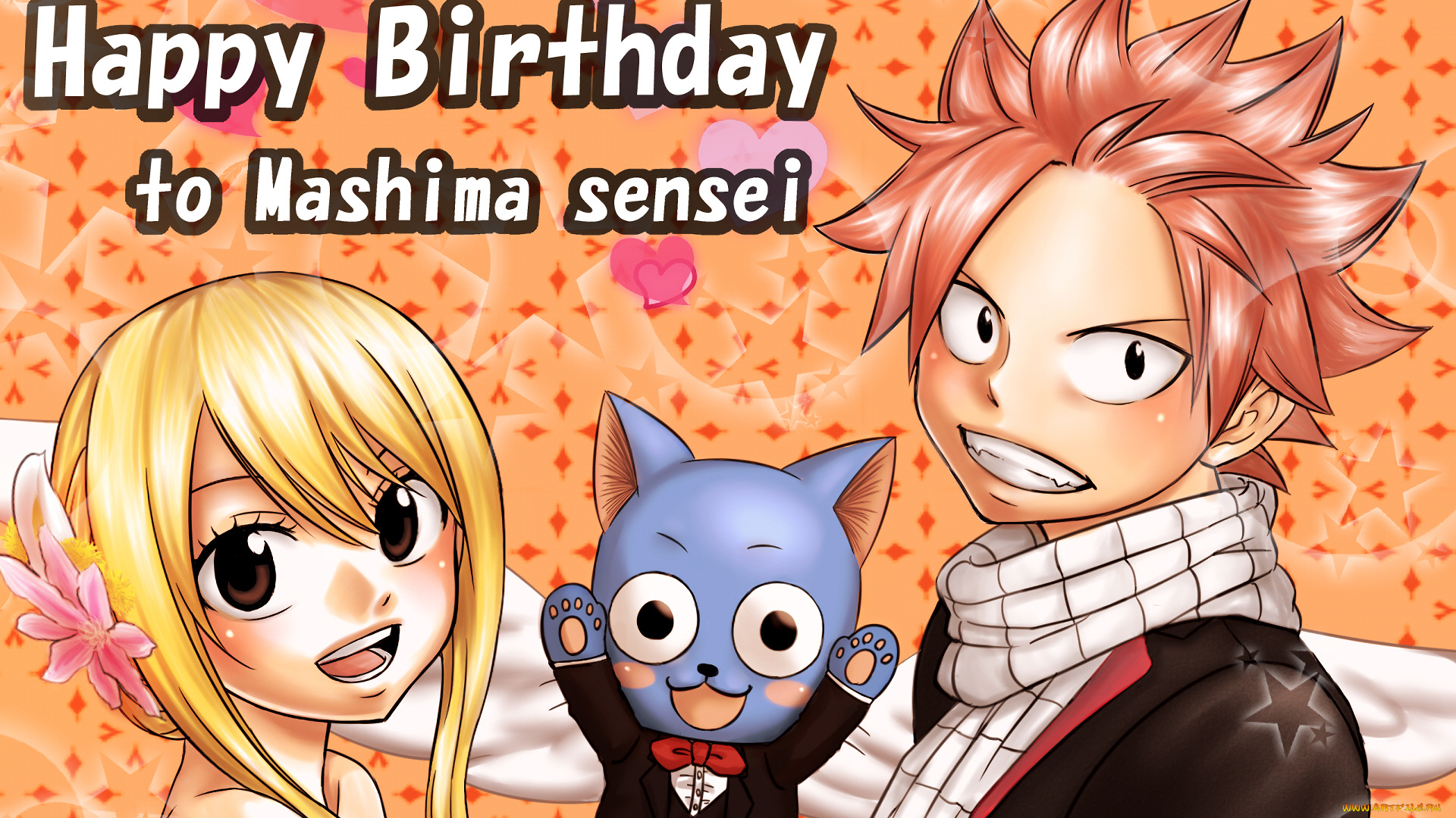 аниме, fairy, tail, трио