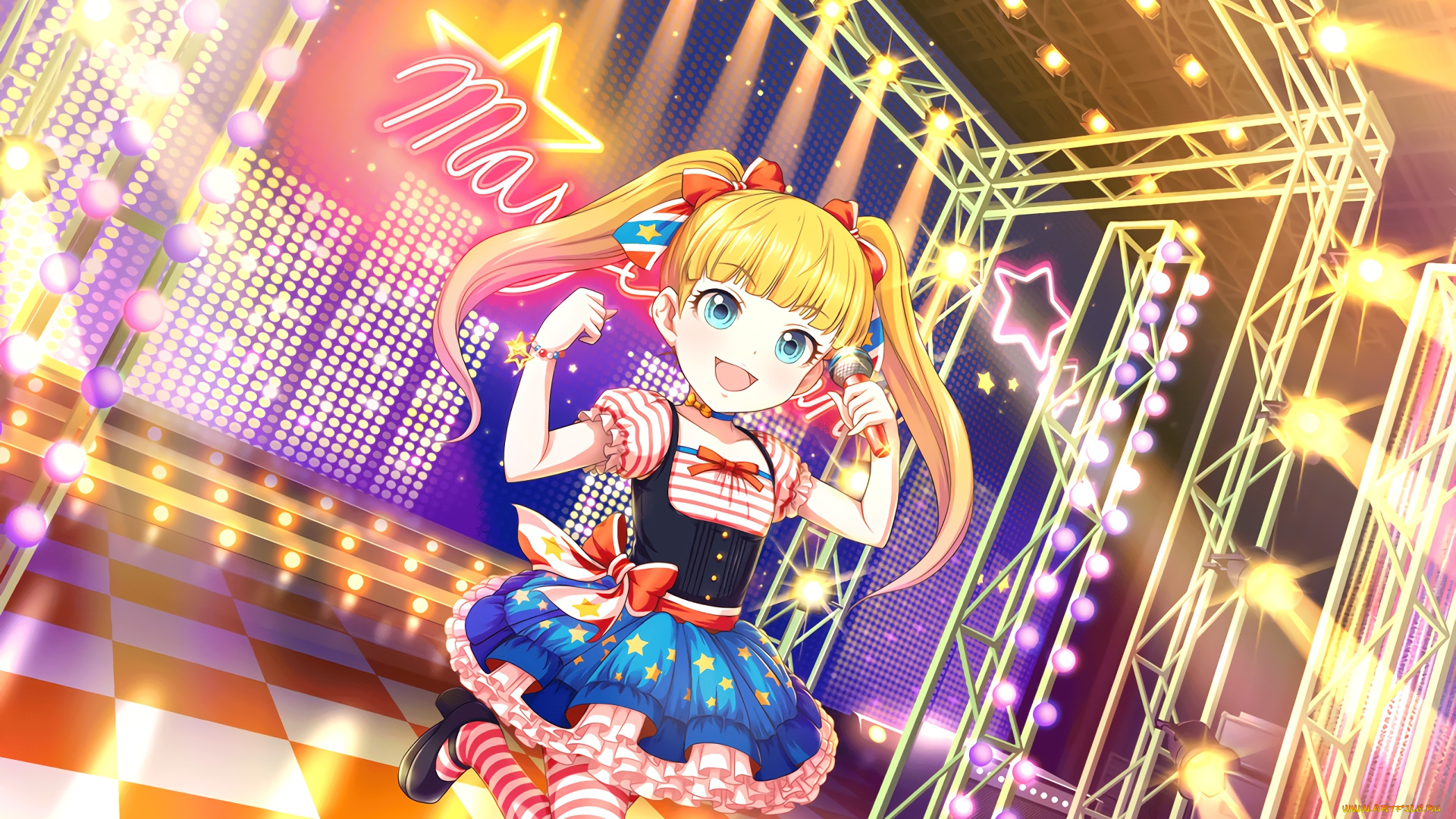 аниме, idolm@ster, девушка, фон, взгляд