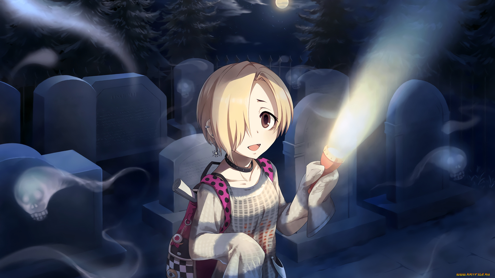 аниме, idolm@ster, взгляд, фон, девушка