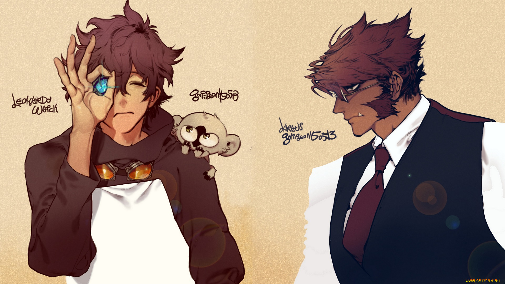 аниме, kekkai, sensen, парни