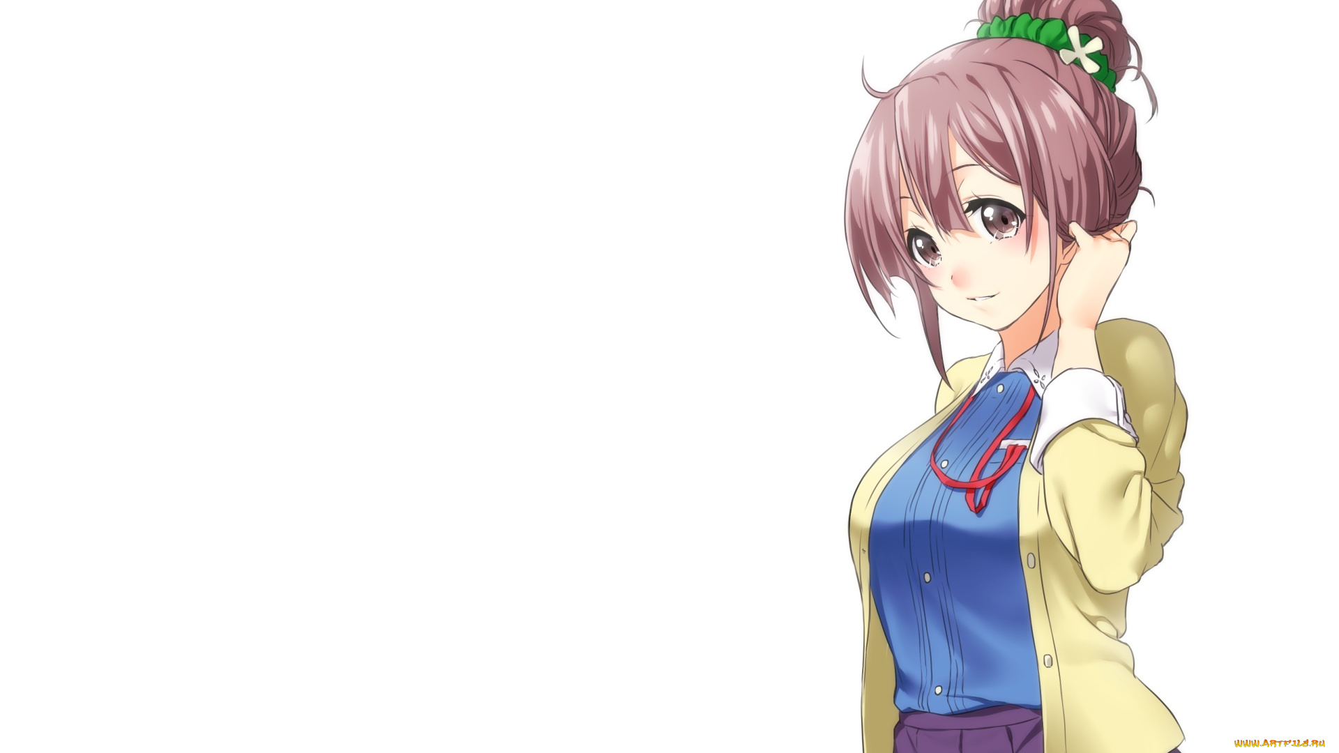 аниме, sakura, quest, девушка, фон, взгляд