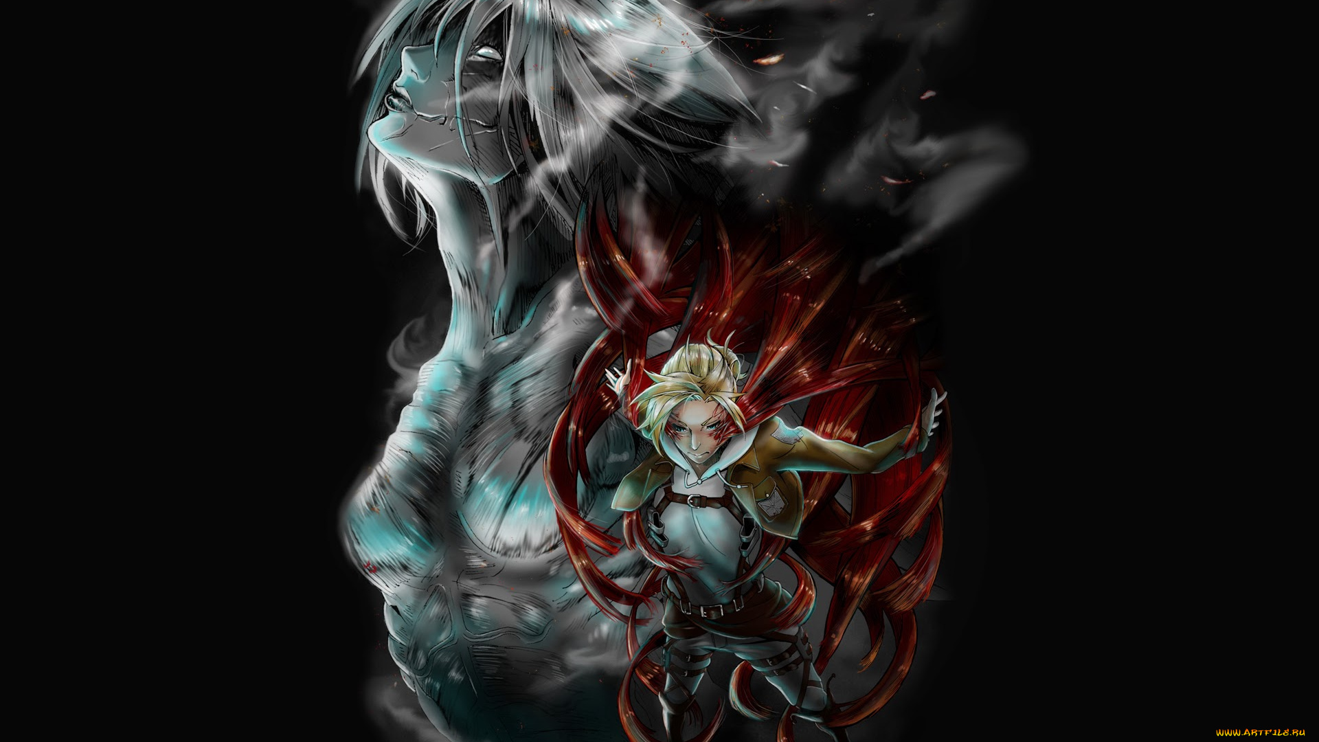 аниме, shingeki, no, kyojin, энни