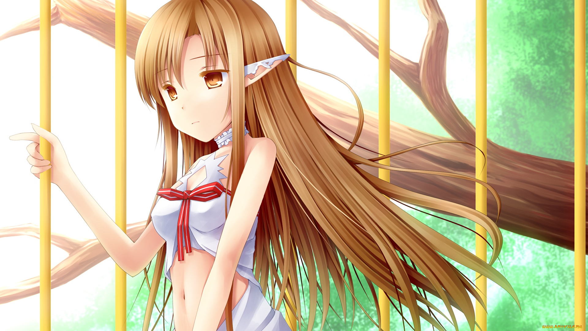 аниме, sword, art, online, девушка, фон, взгляд