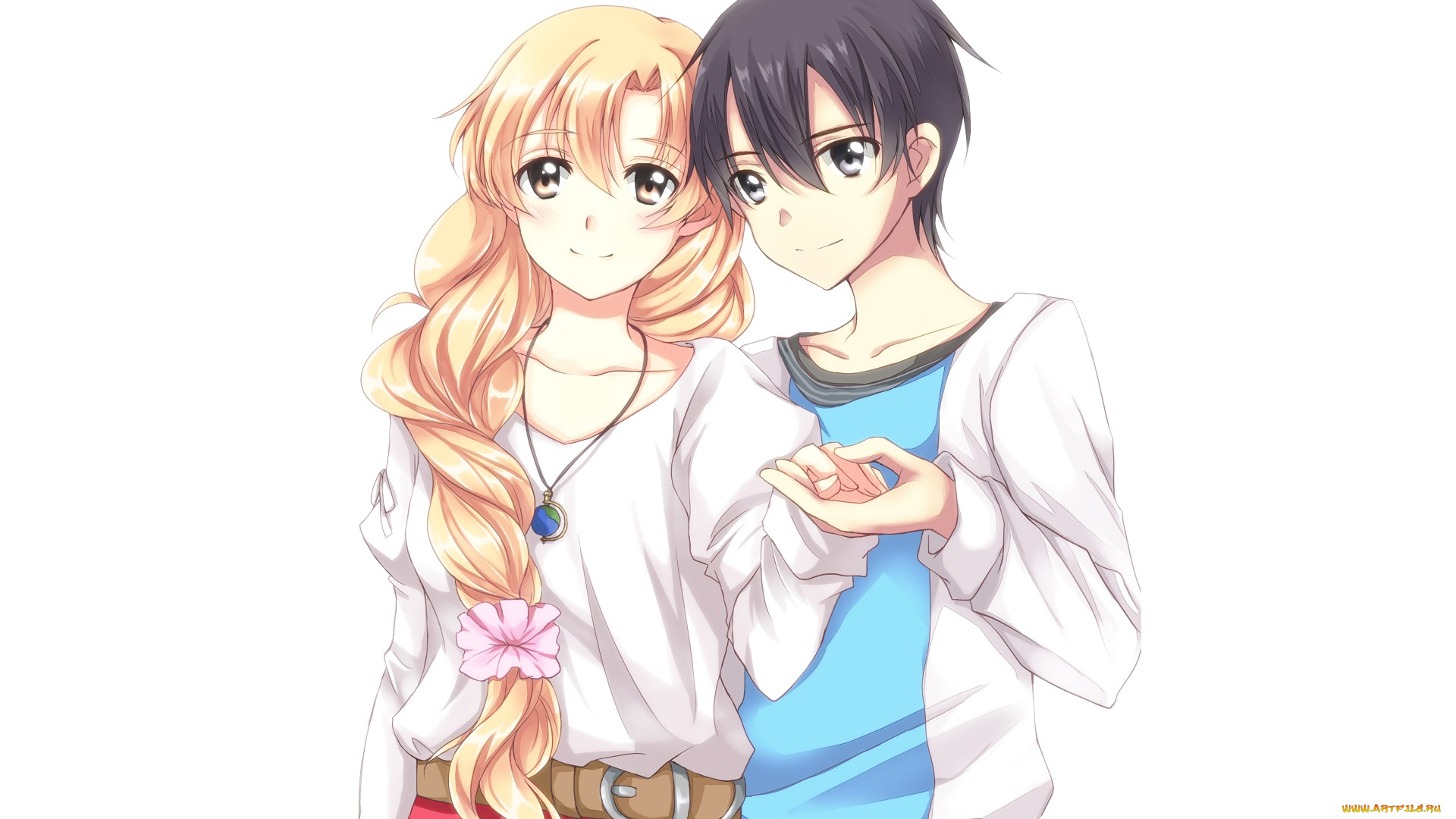 аниме, sword, art, online, девушки, взгляд, фон