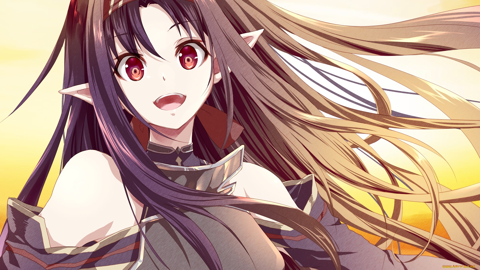 аниме, sword, art, online, фон, девушка, взгляд