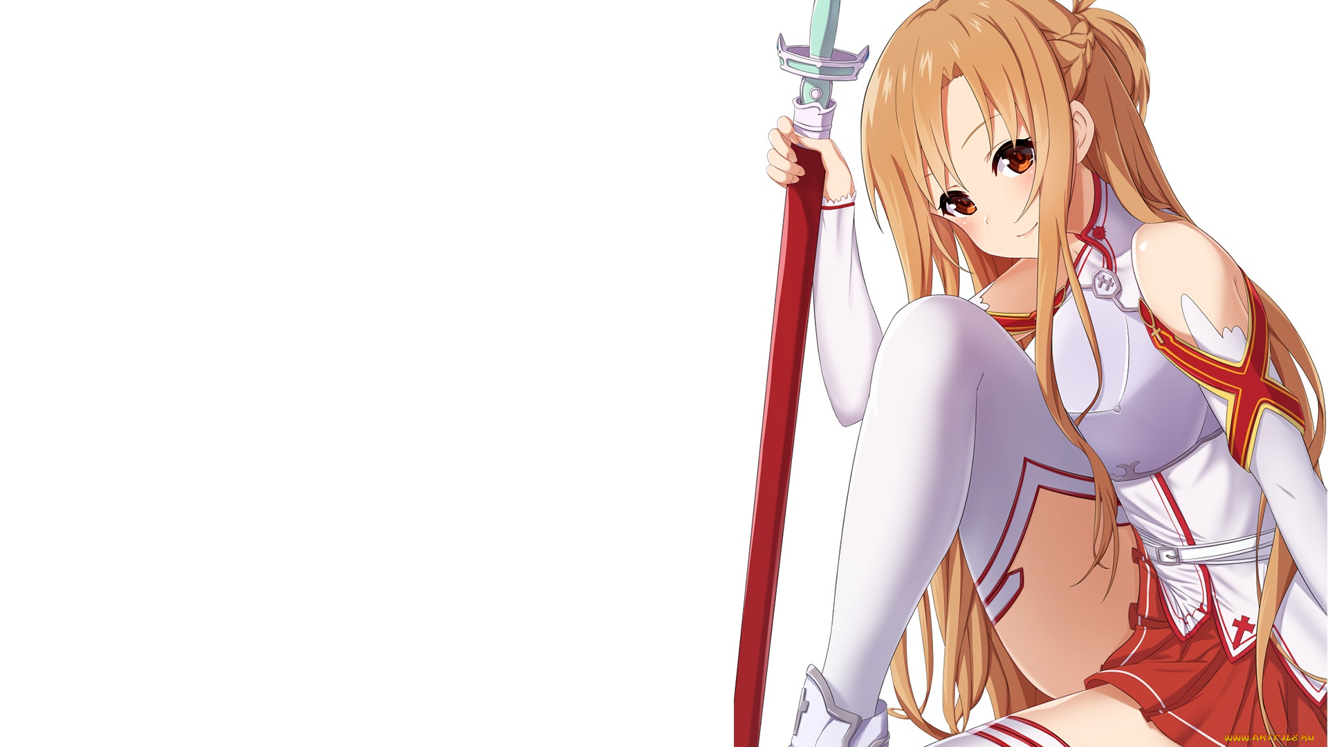 аниме, sword, art, online, фон, взгляд, девушка