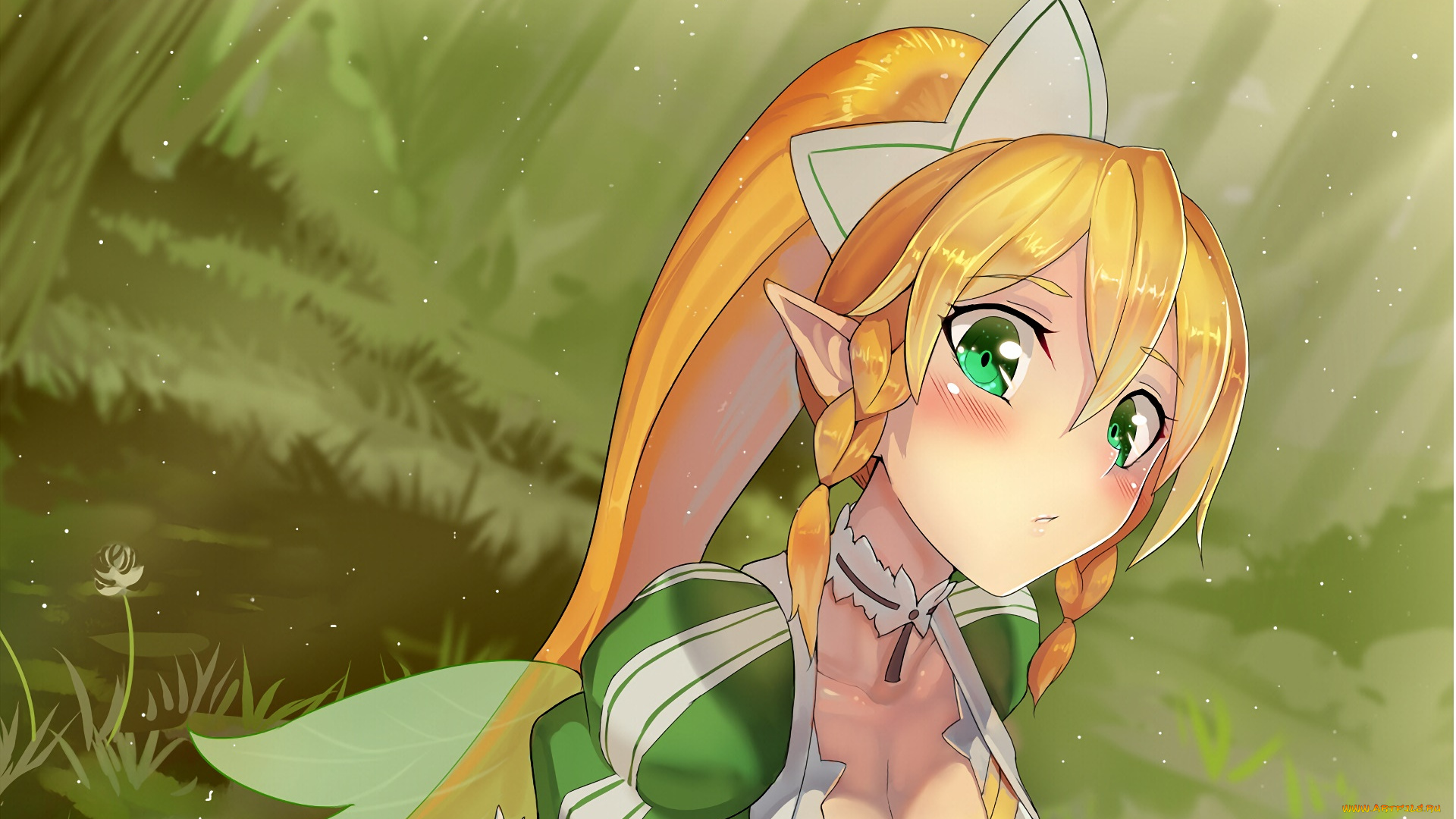 аниме, sword, art, online, фон, взгляд, девушка