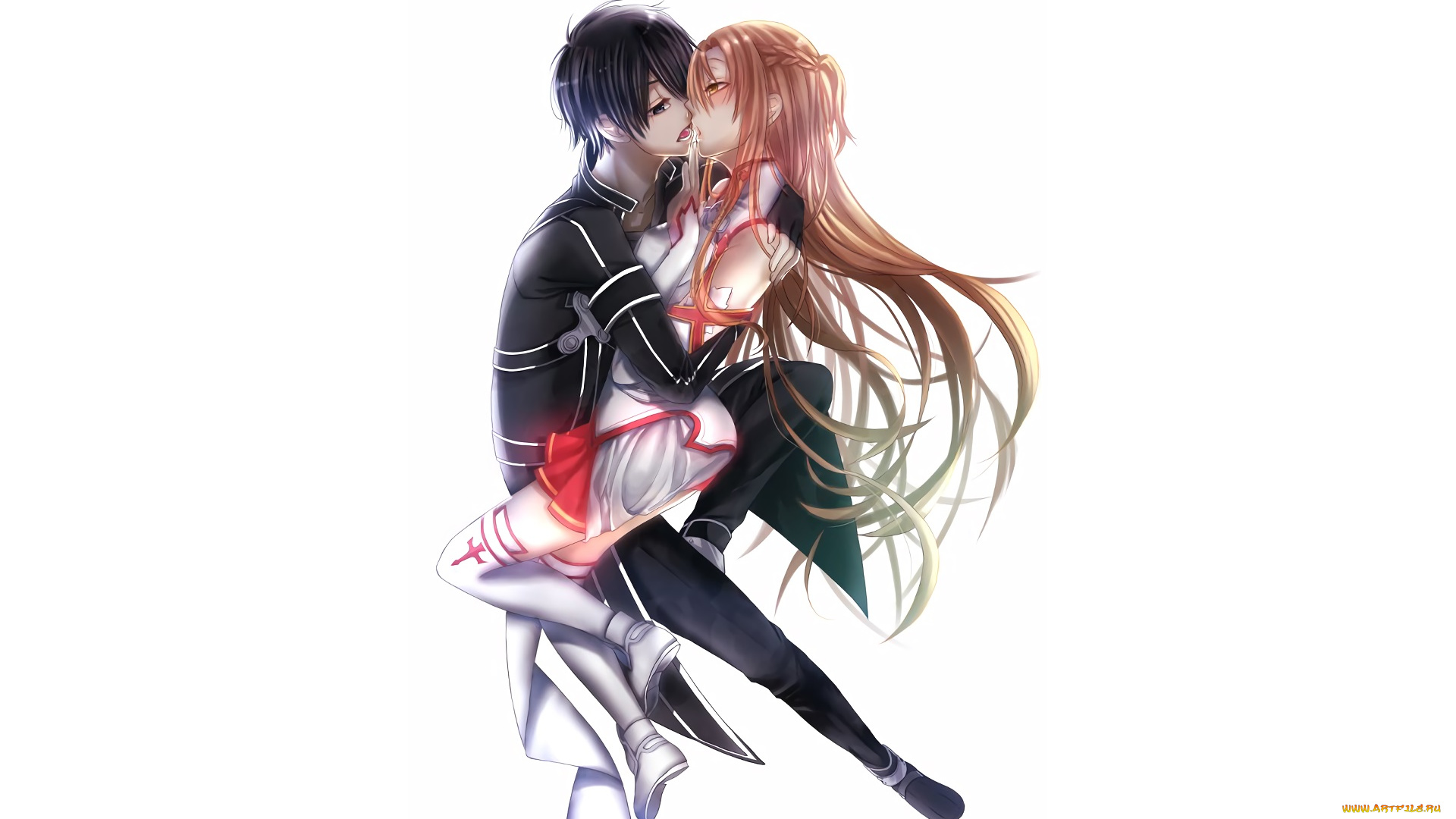 аниме, sword, art, online, взгляд, фон, девушка