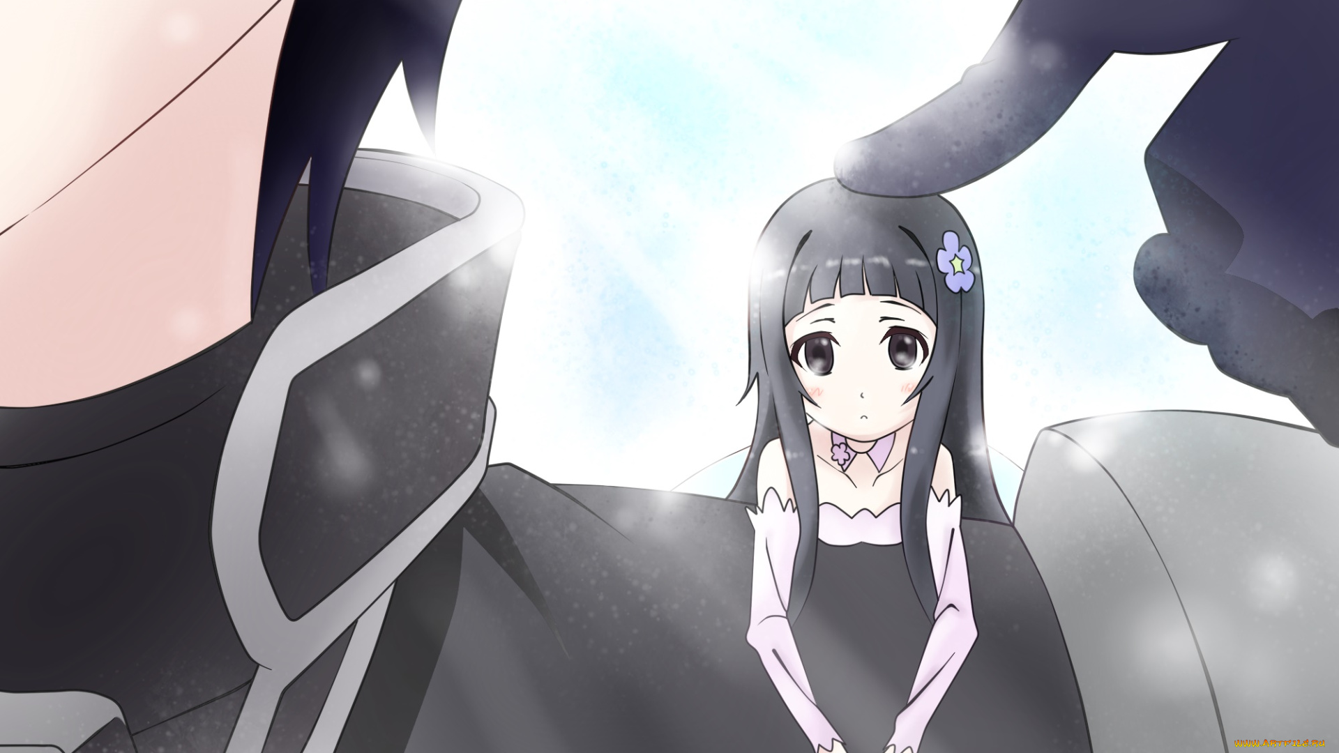 аниме, sword, art, online, взгляд, фон, девушка