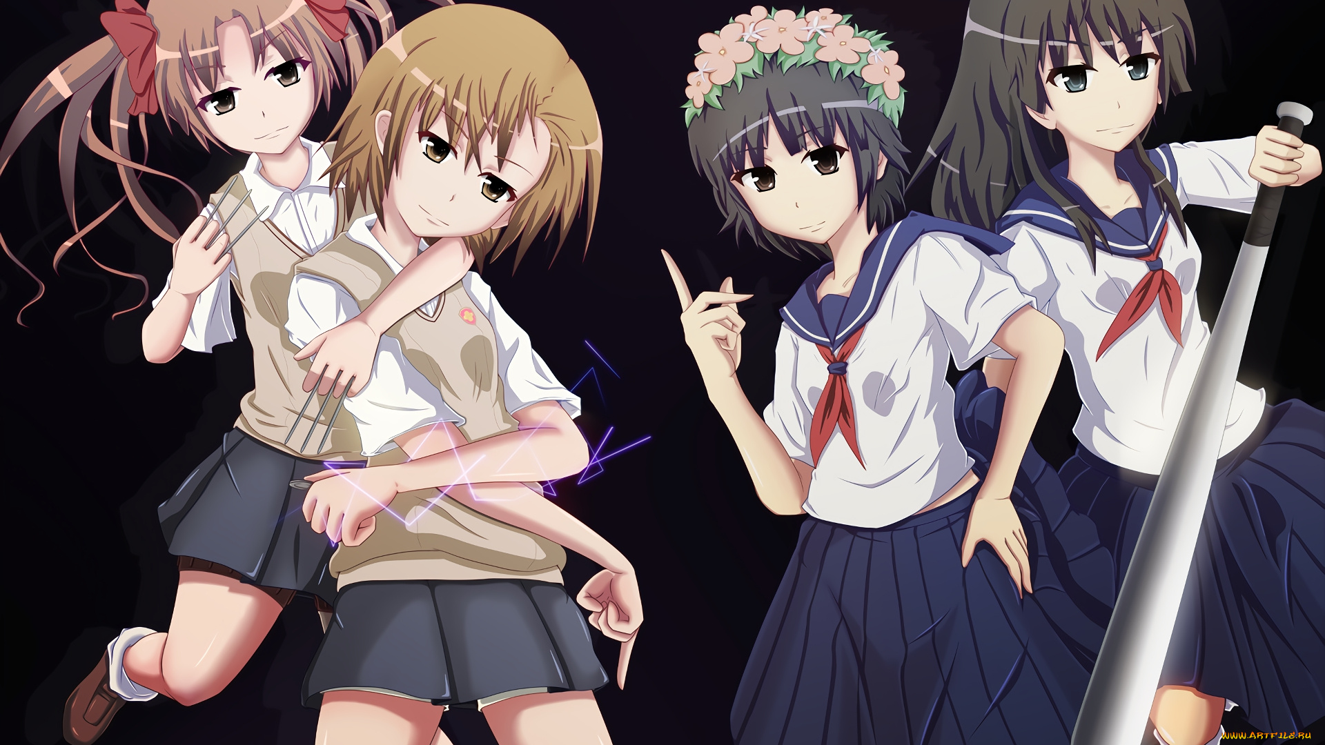 аниме, toaru, majutsu, no, index, фон, взгляд, девушки