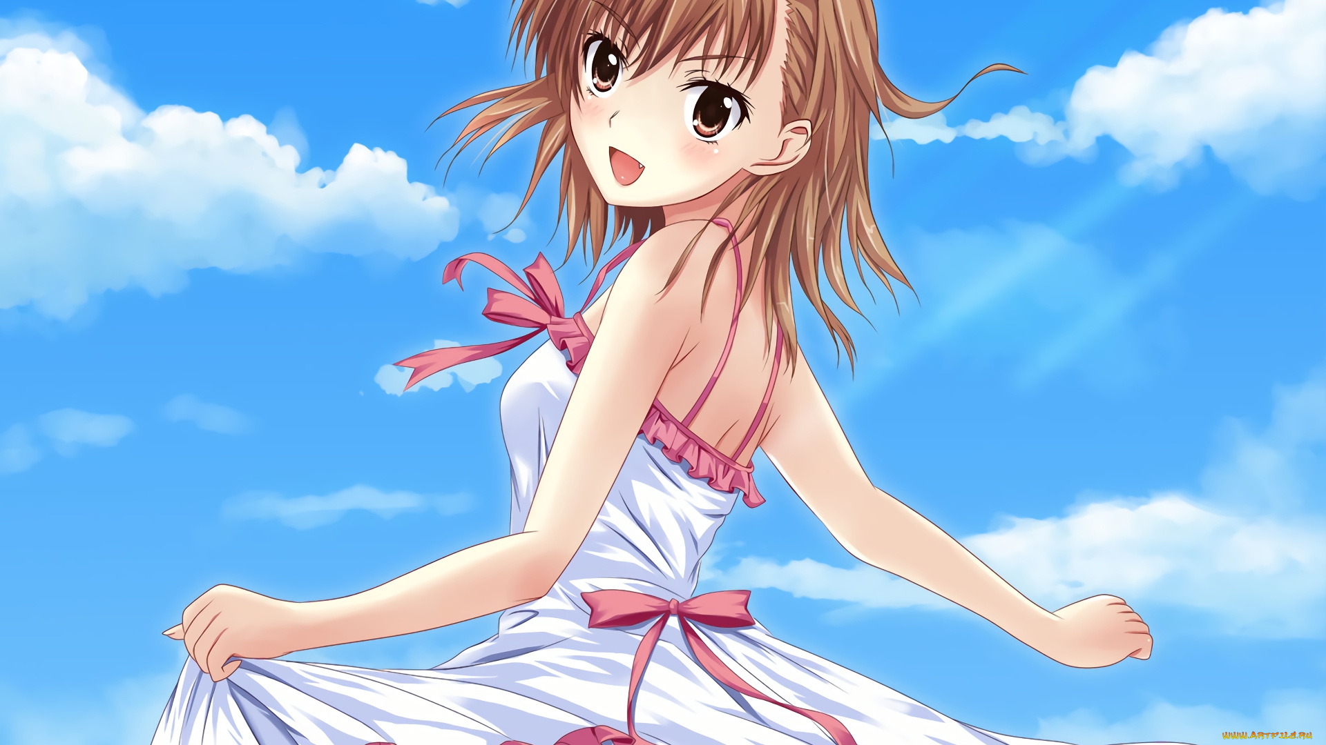 аниме, toaru, majutsu, no, index, взгляд, фон, девушка