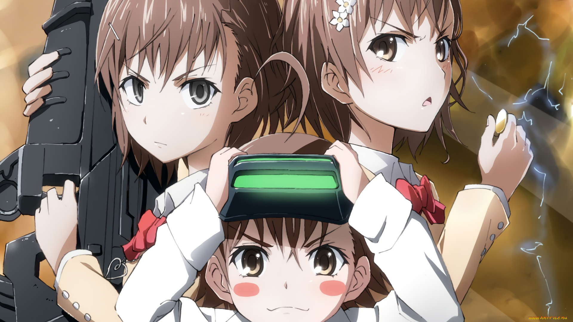 аниме, toaru, majutsu, no, index, взгляд, фон, девушки