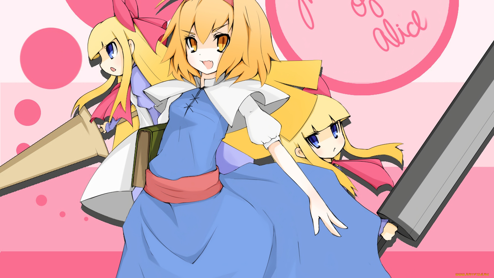 аниме, touhou, фон, взгляд, девушка