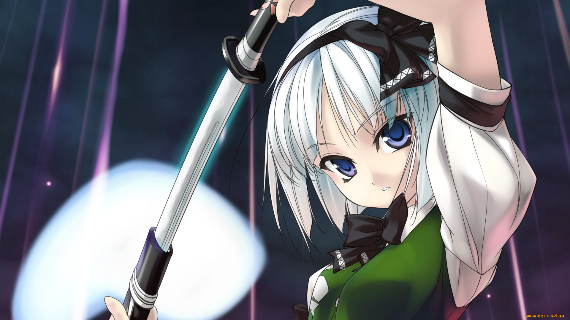 аниме, touhou, konpaku, youmu