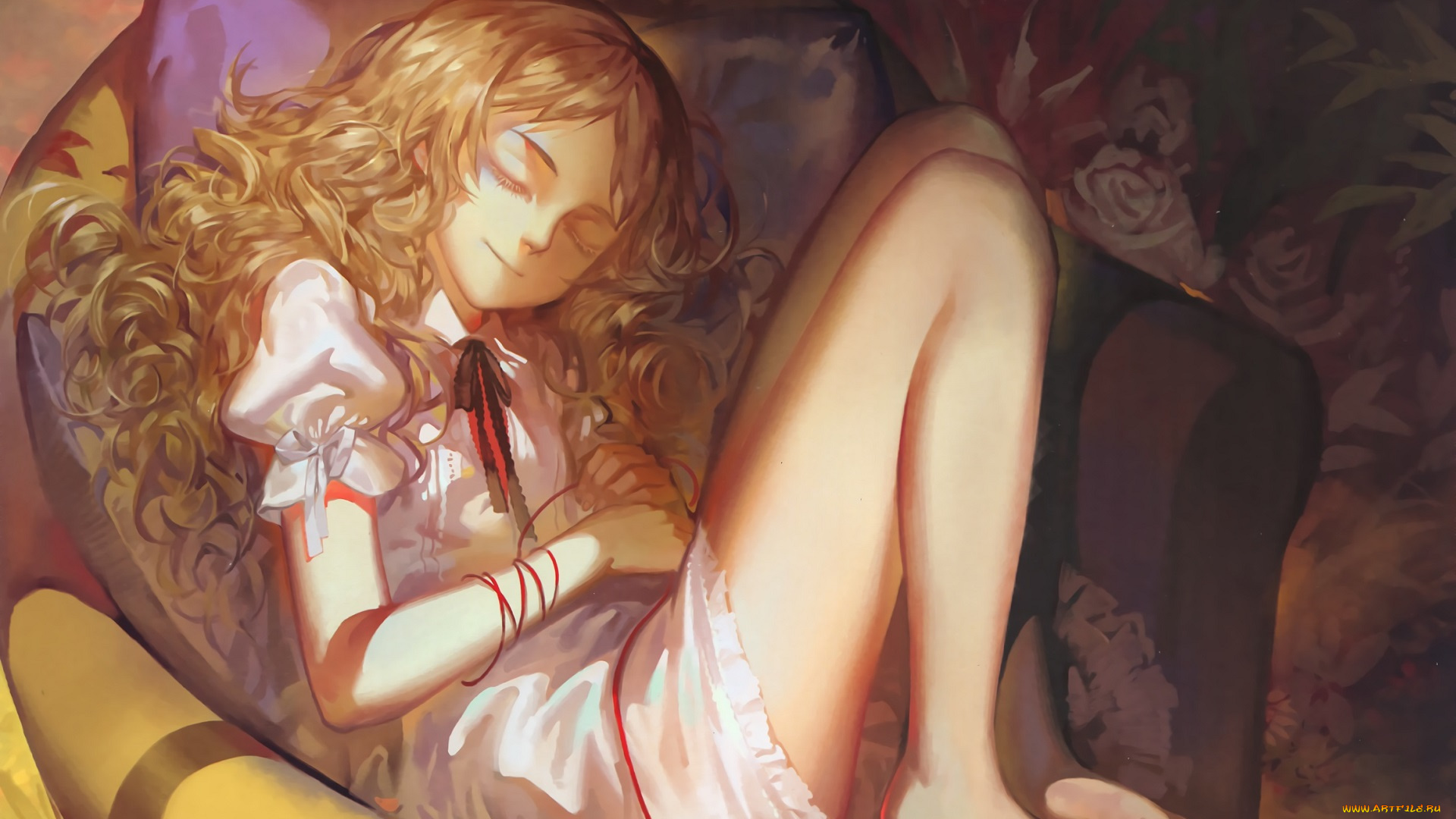 аниме, unknown, , другое, white, datura