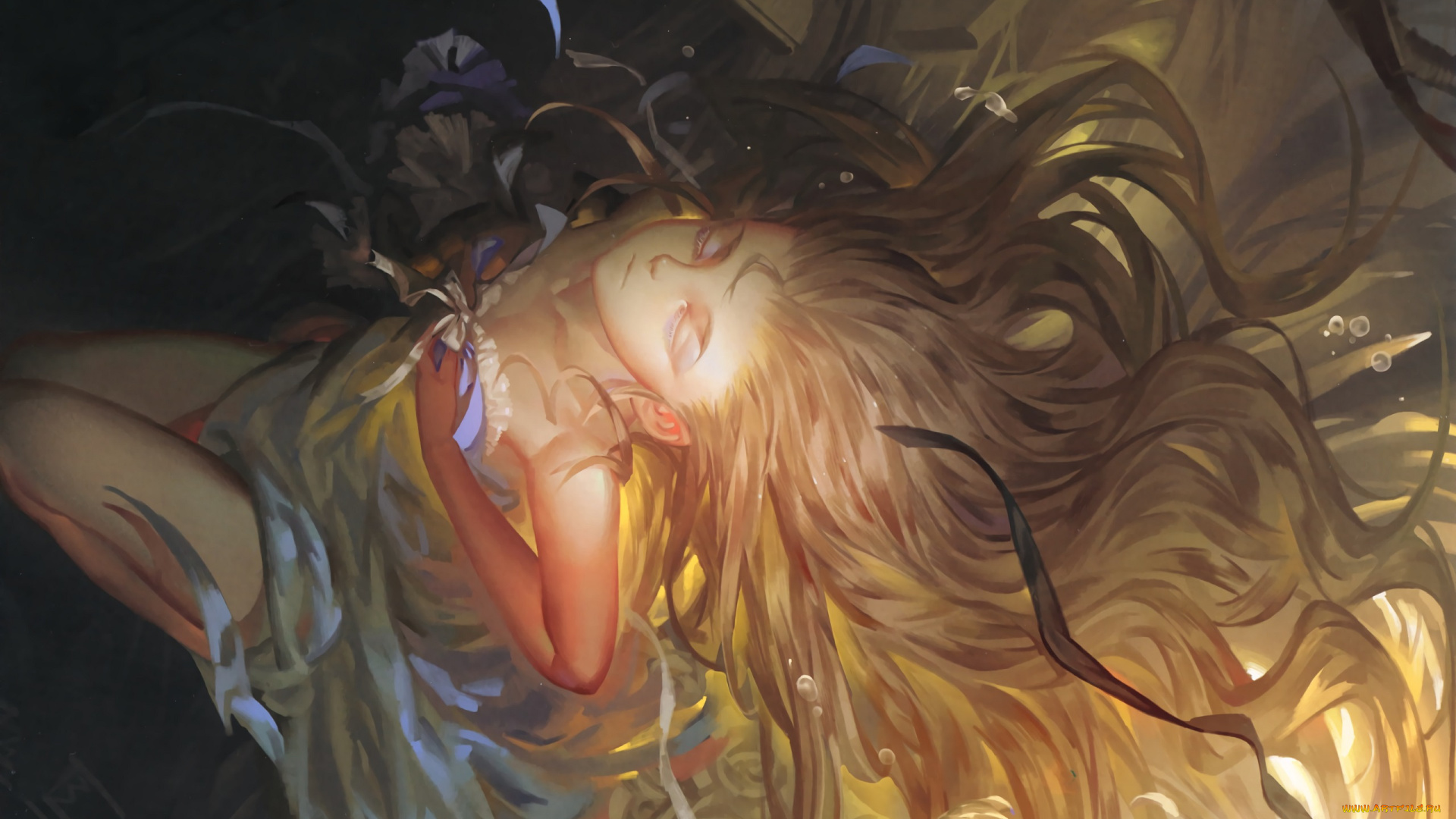 аниме, unknown, , другое, white, datura