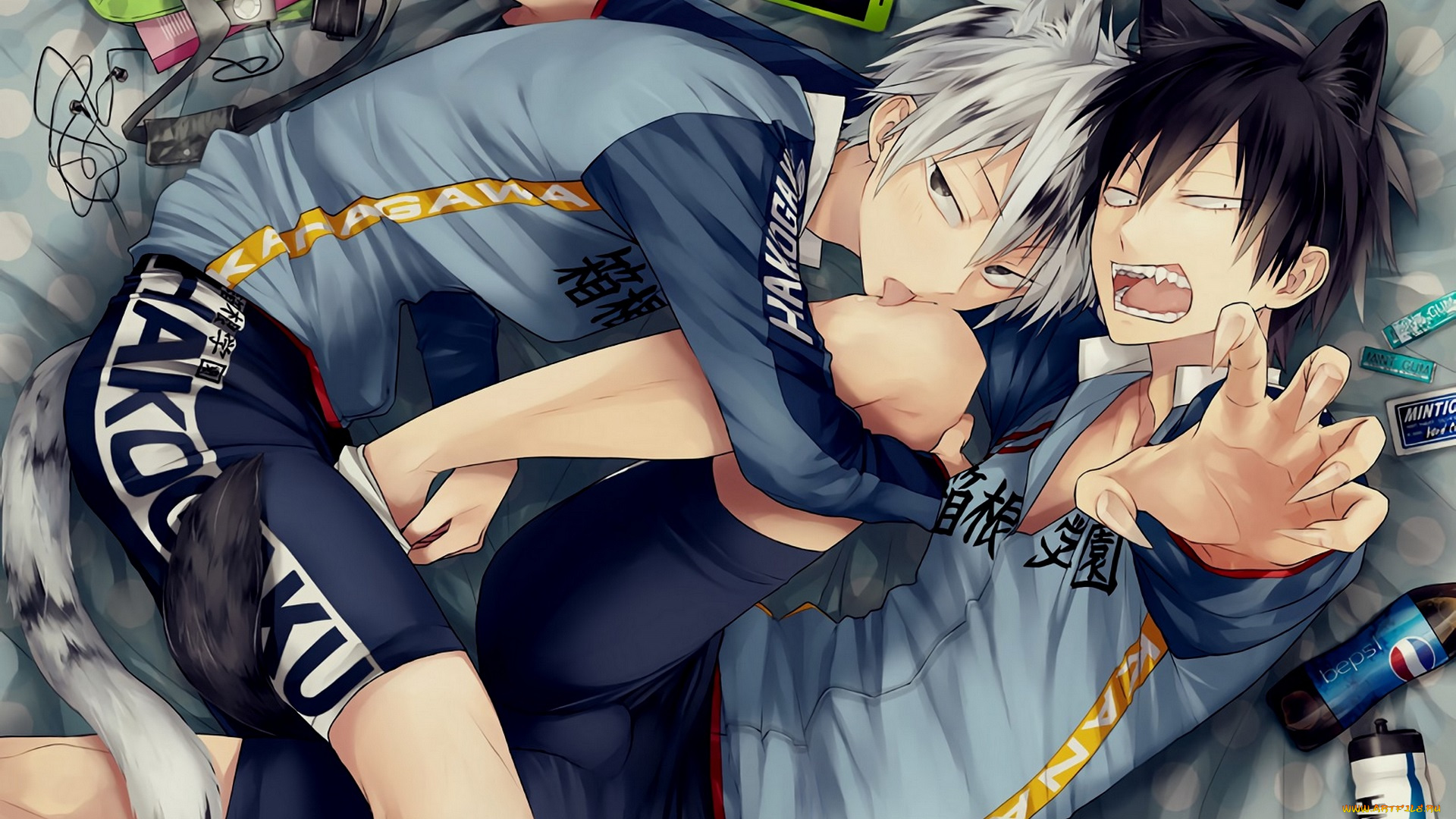 аниме, yowamushi, pedal, парни