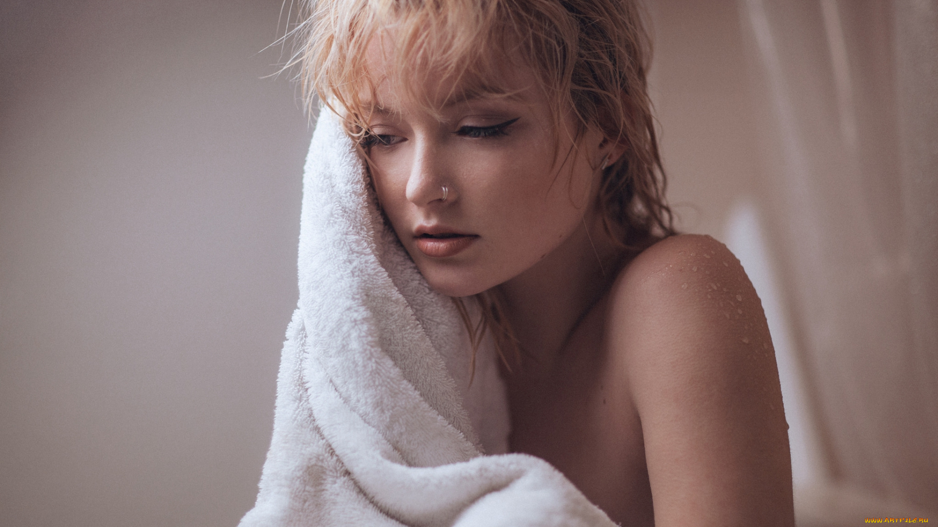 девушки, -unsort, , блондинки, лицо, взгляд