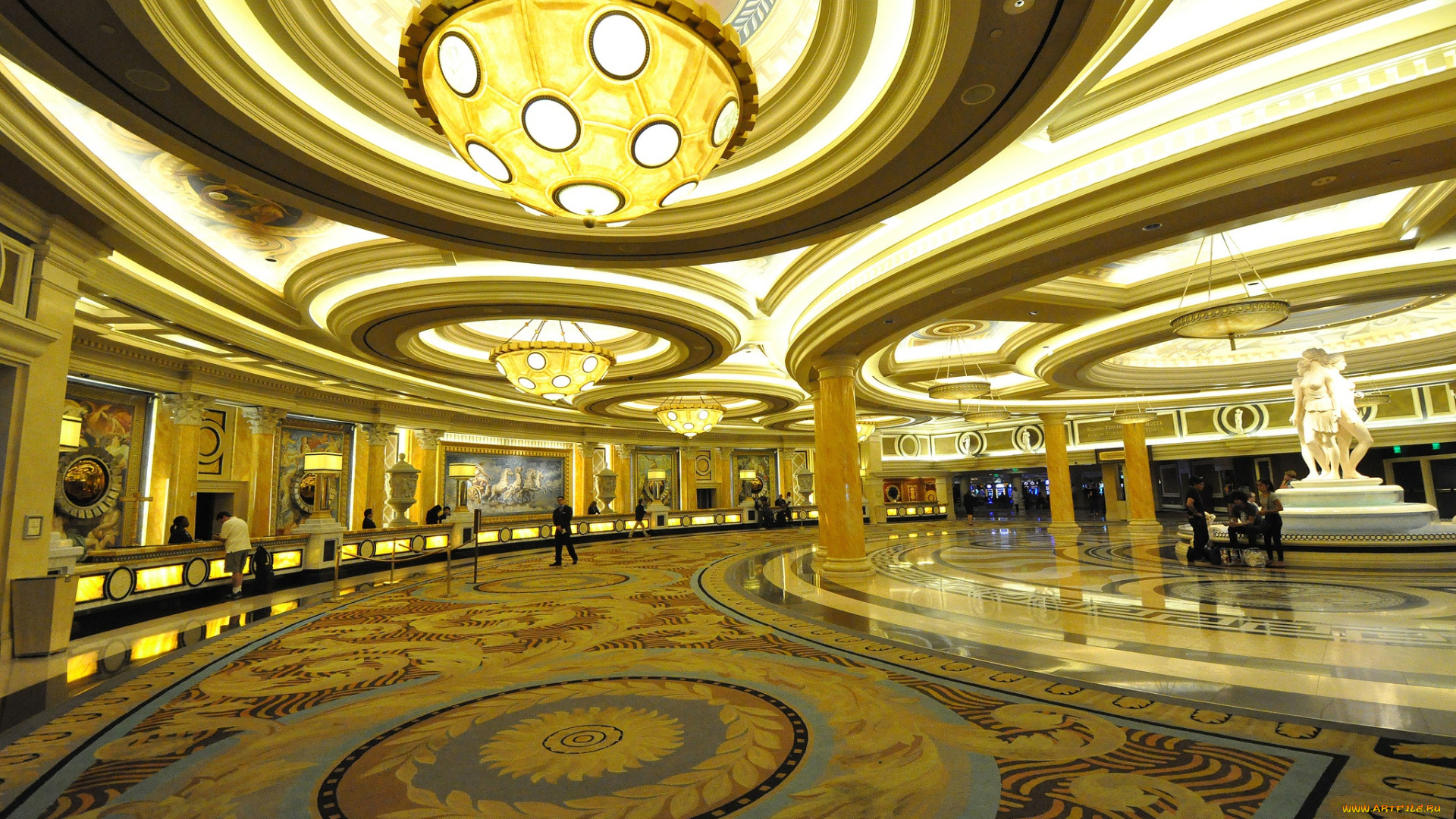 интерьер, казино, , торгово-развлекательные, центры, сша, caesars, palace, отель, лас-вегас