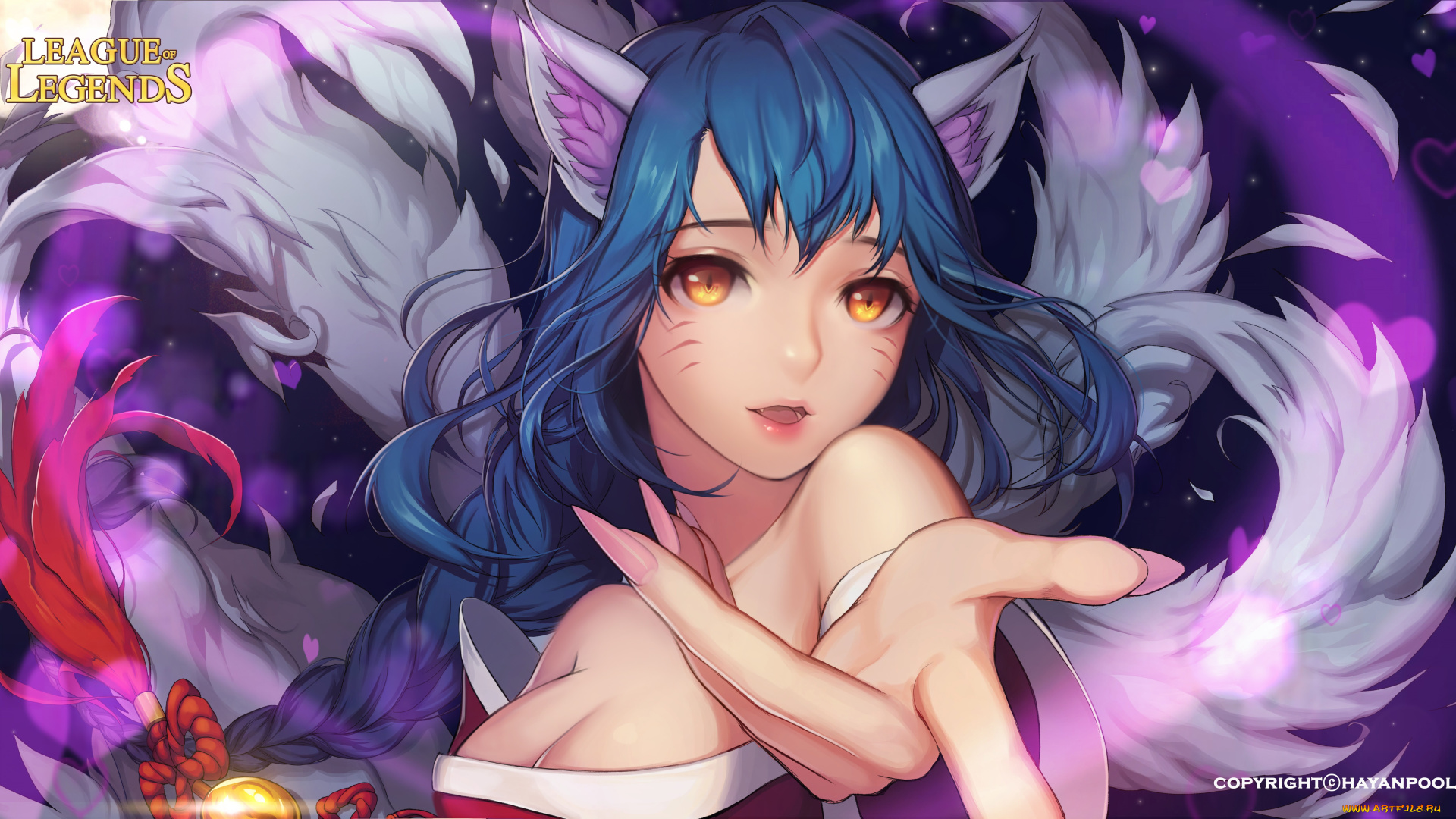 видео, игры, league, of, legends, ahri