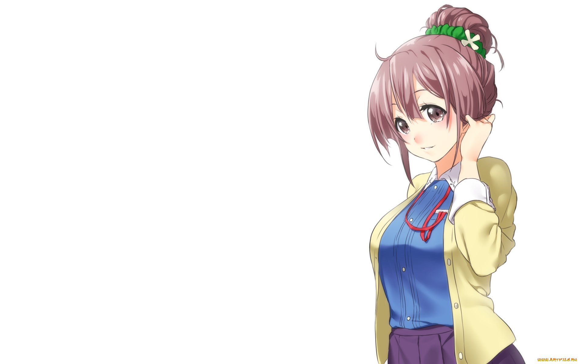 аниме, sakura, quest, девушка, фон, взгляд