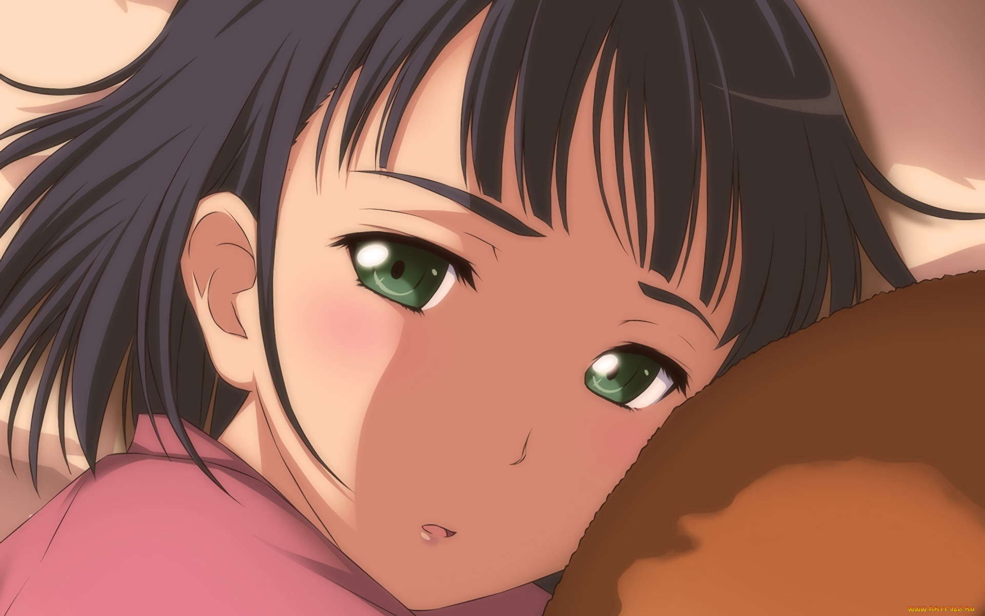 аниме, sword, art, online, девушка, взгляд, фон