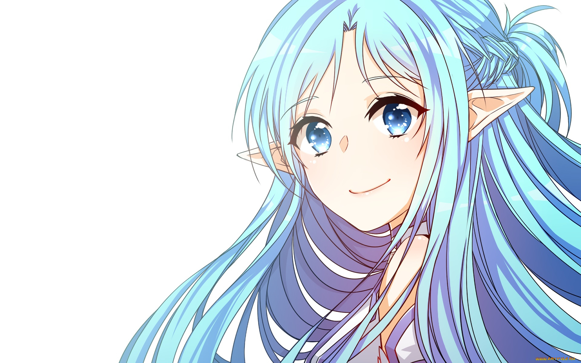 аниме, sword, art, online, девушка, взгляд, фон