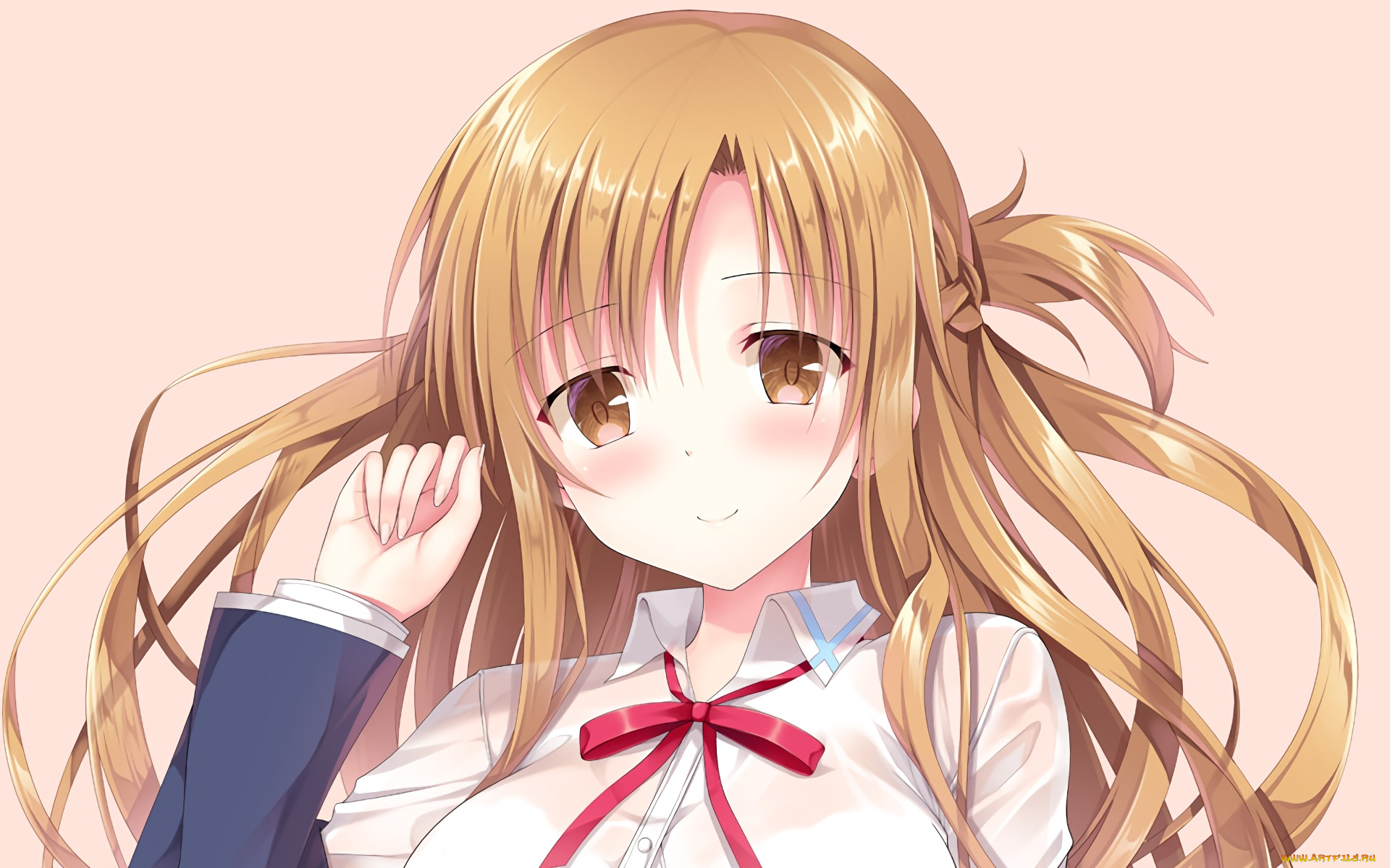 аниме, sword, art, online, взгляд, фон, девушка