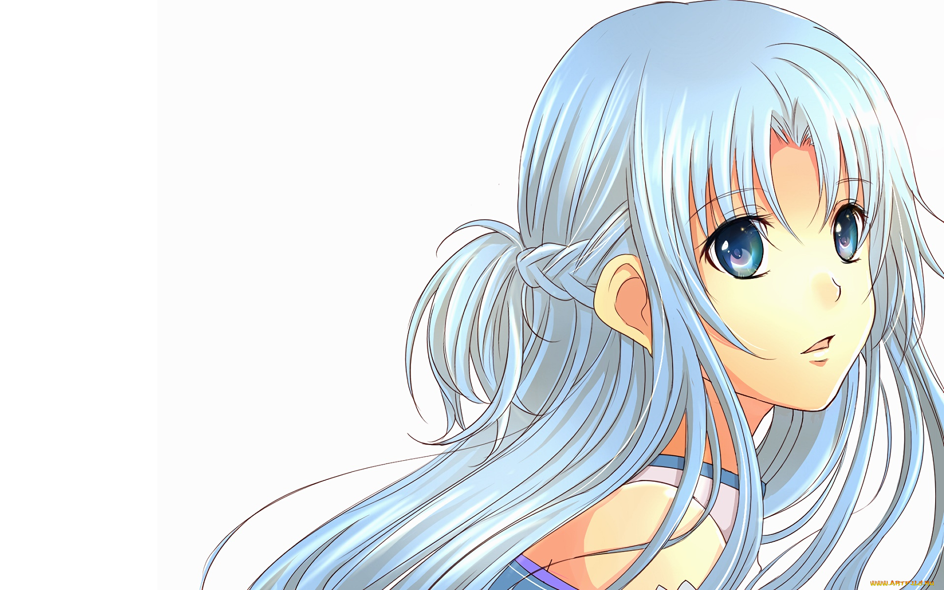 аниме, sword, art, online, взгляд, фон, девушка