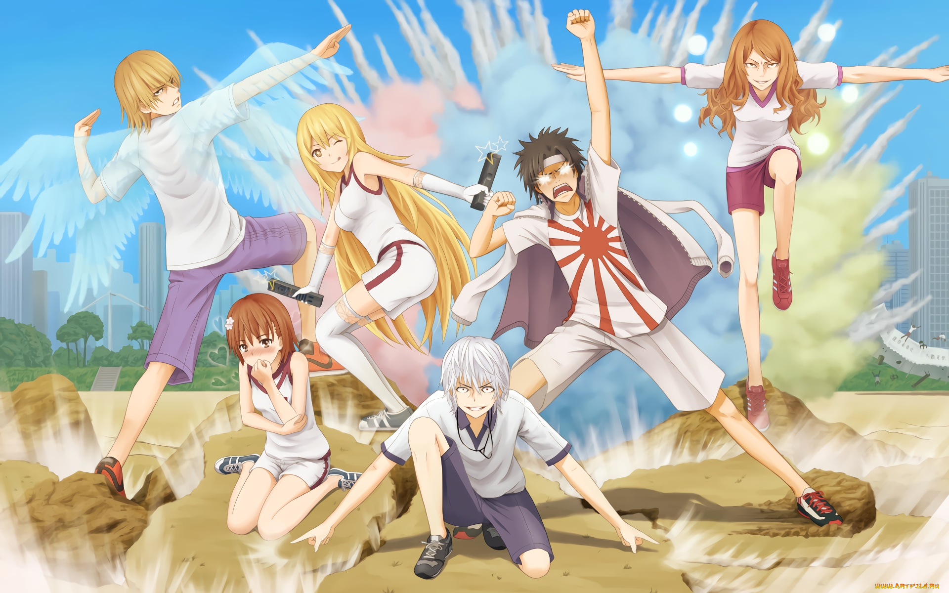 аниме, toaru, majutsu, no, index, фон, девушки, взгляд