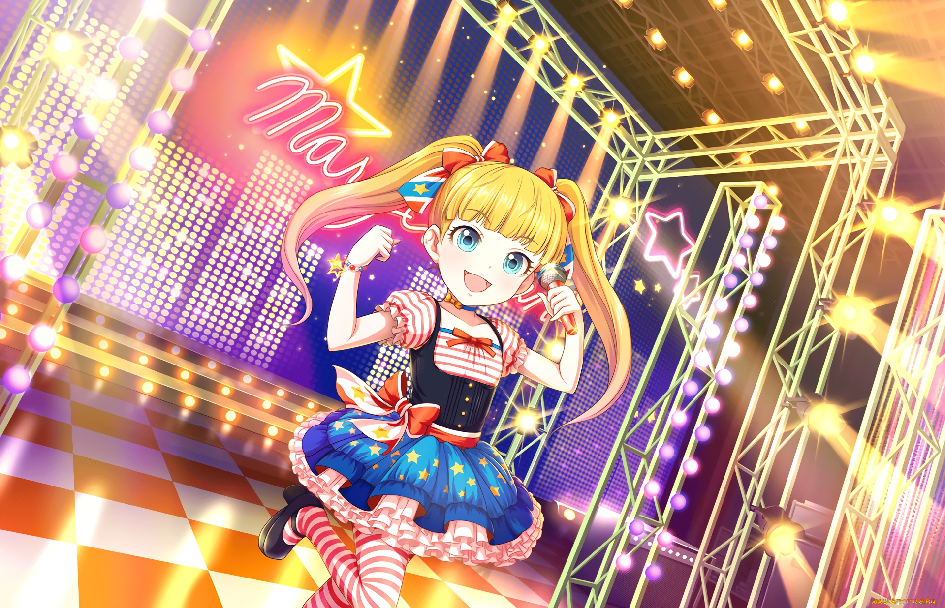 аниме, idolm@ster, девушка, фон, взгляд