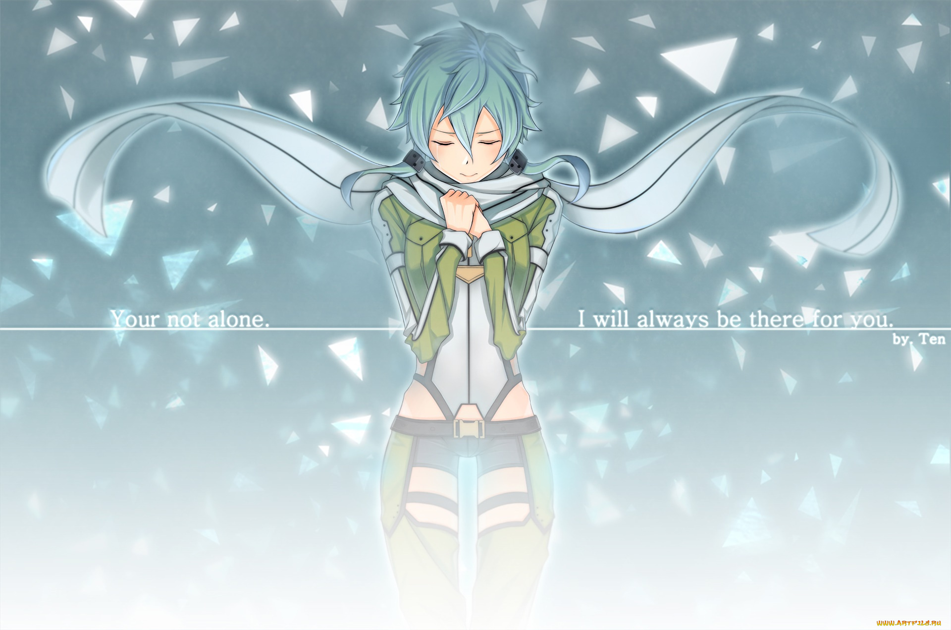 аниме, sword, art, online, фон, взгляд, девушка