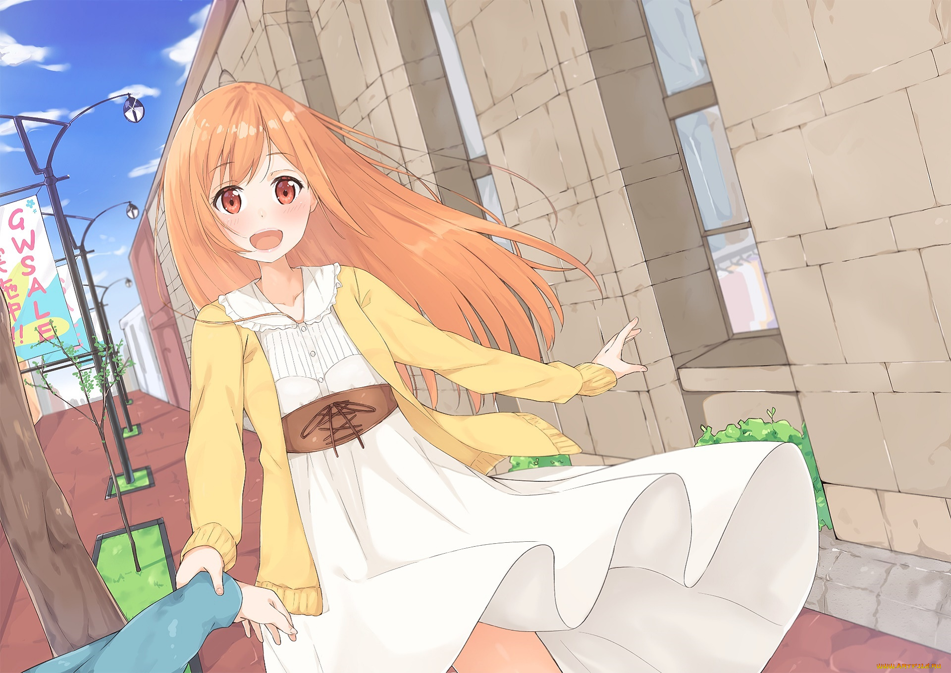 аниме, unknown, , другое, девушка, взгляд, фон