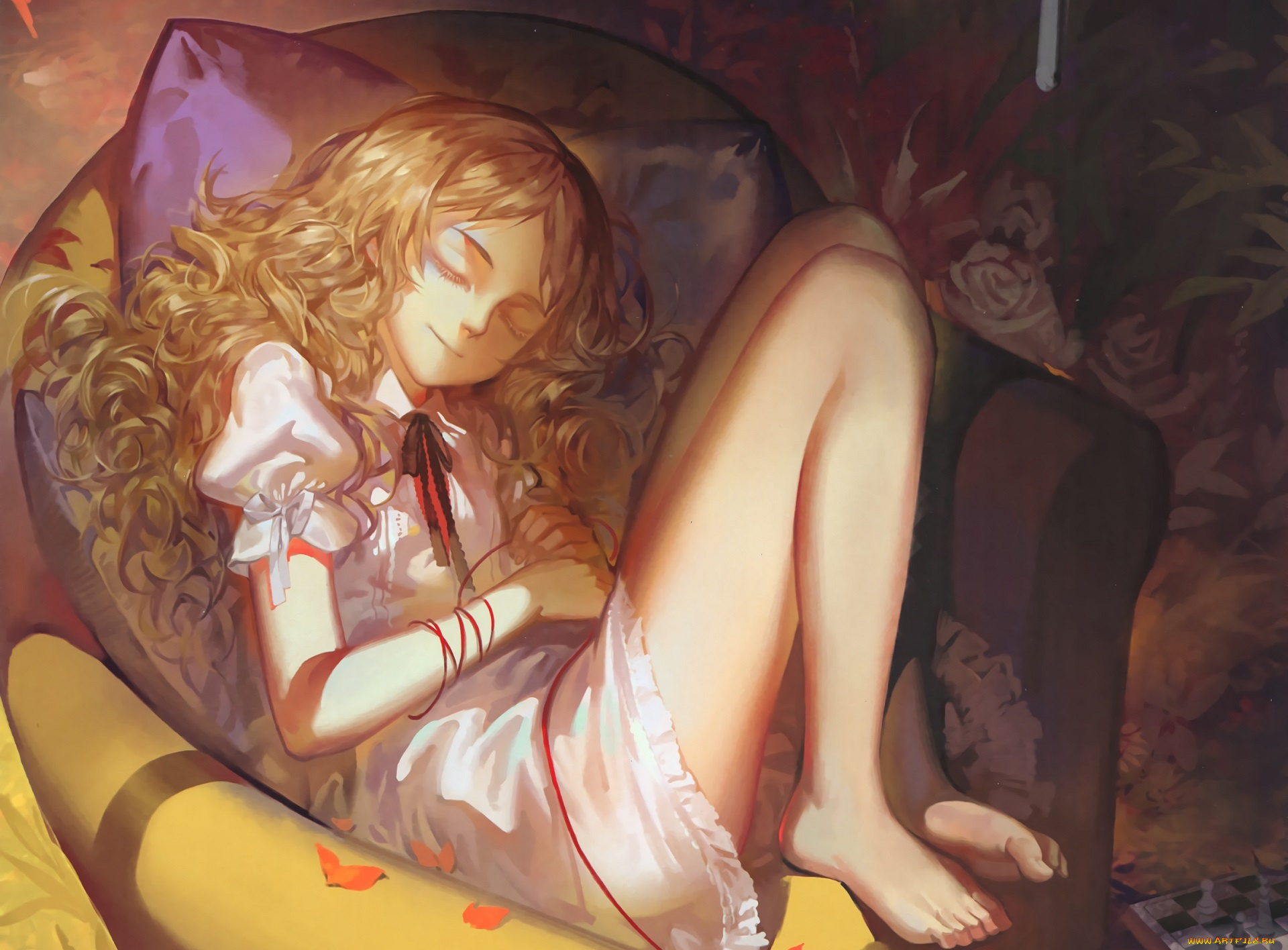 аниме, unknown, , другое, white, datura