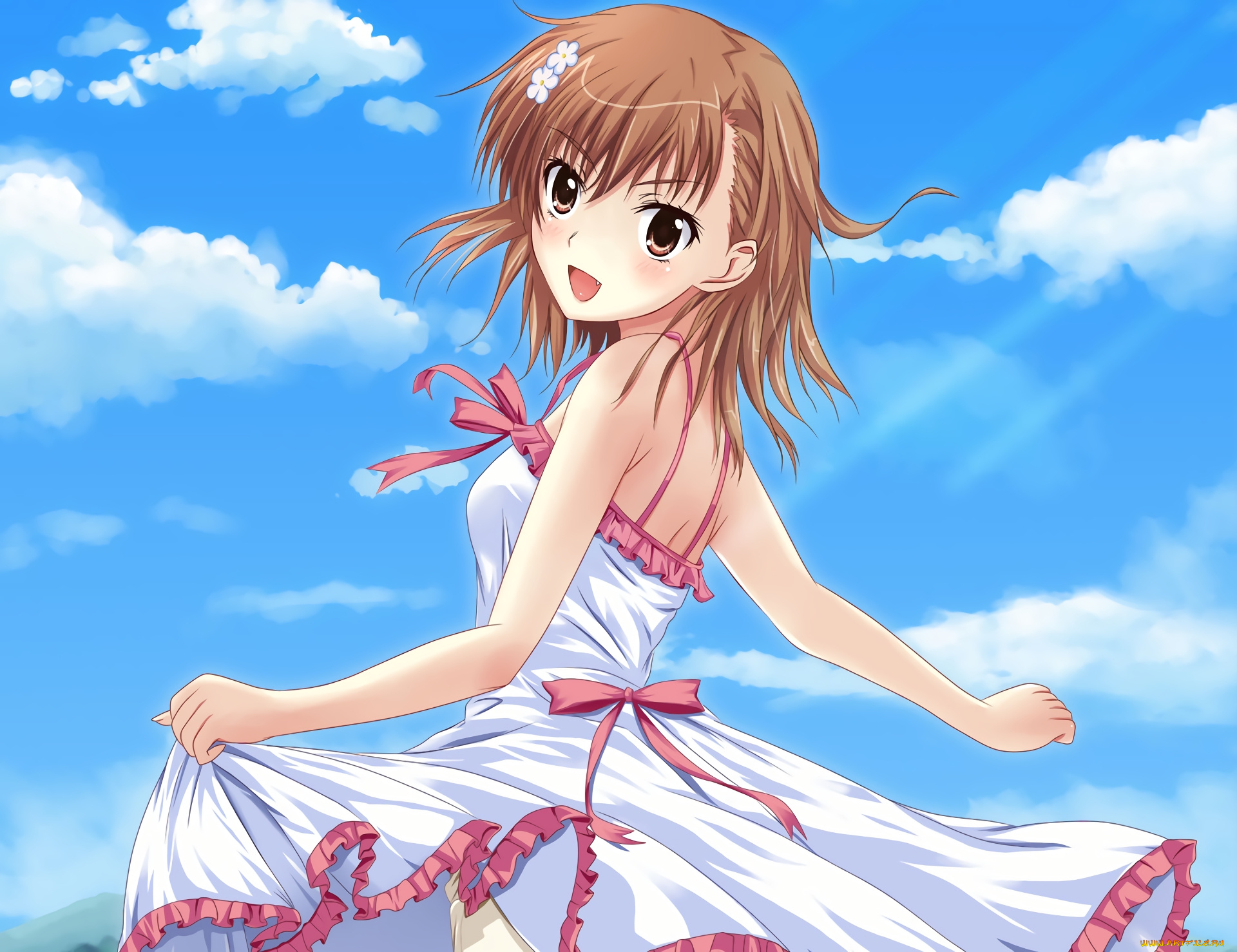 аниме, toaru, majutsu, no, index, взгляд, фон, девушка