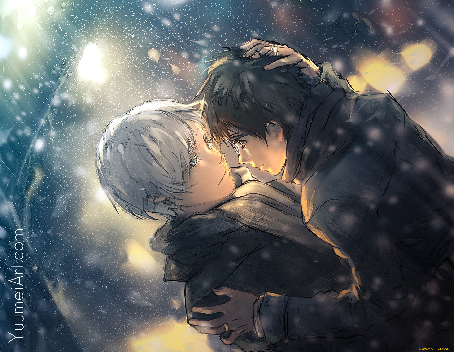 аниме, yuri, on, ice, пара