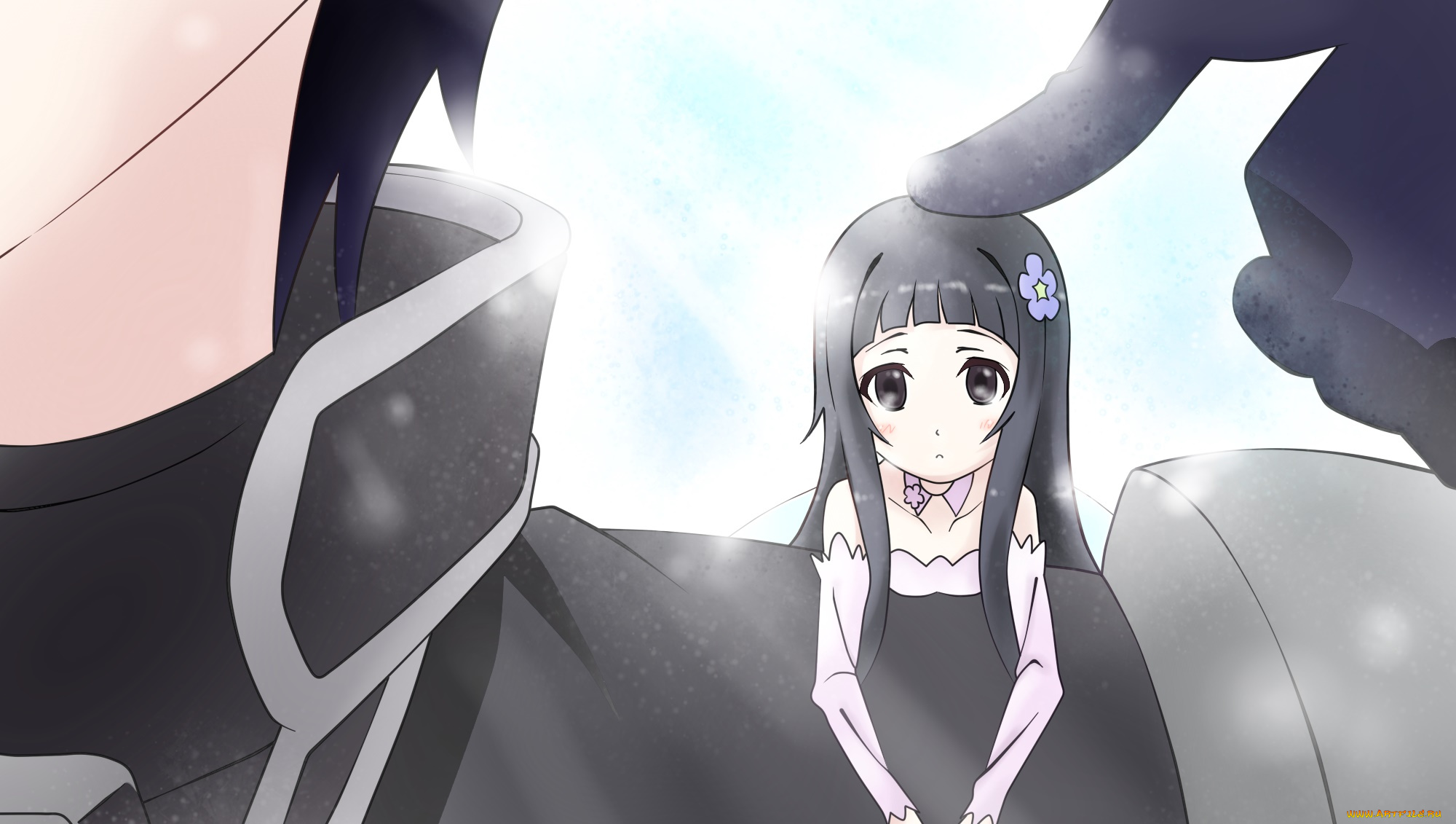 аниме, sword, art, online, взгляд, фон, девушка