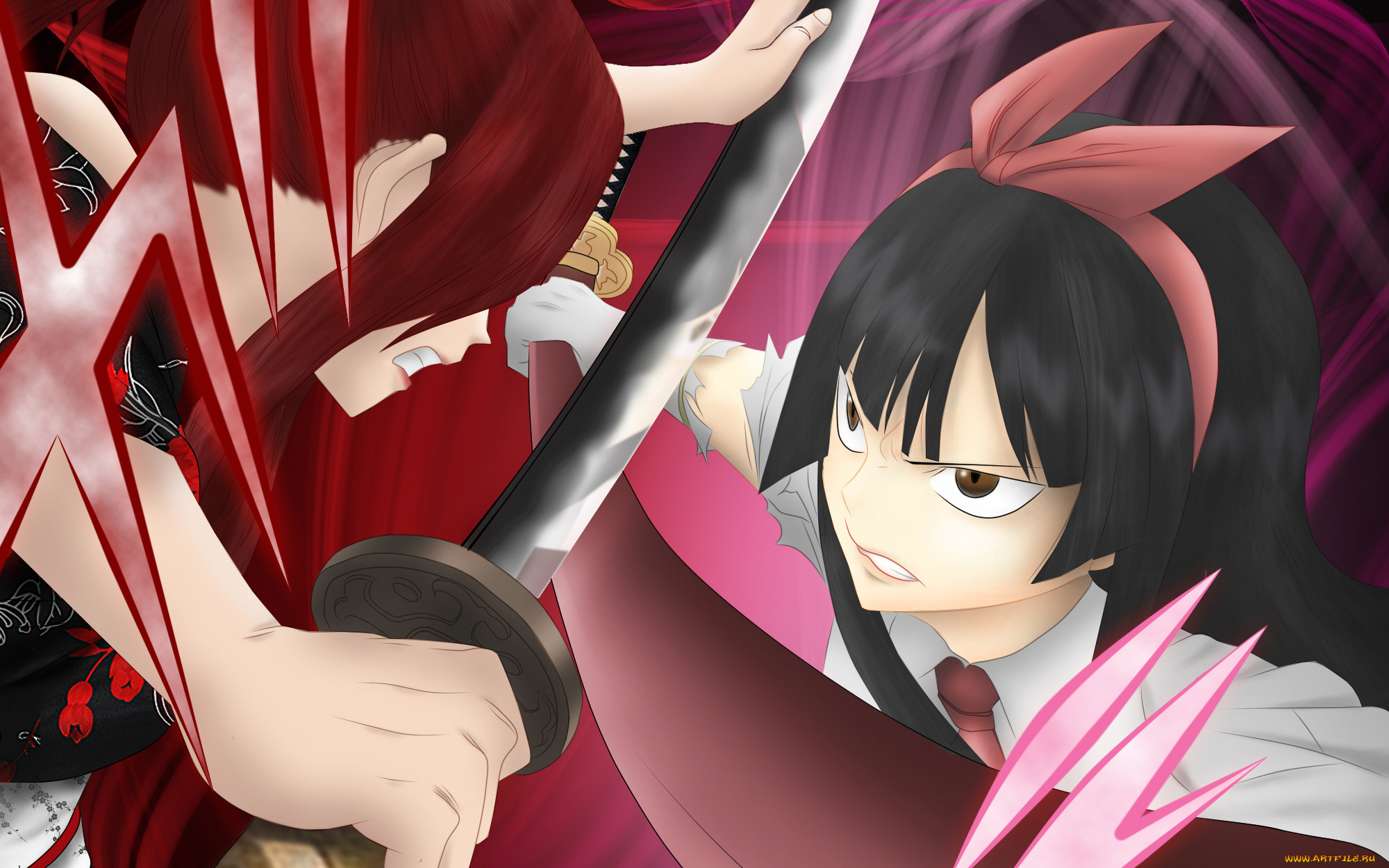 аниме, fairy, tail, кагура, эльза