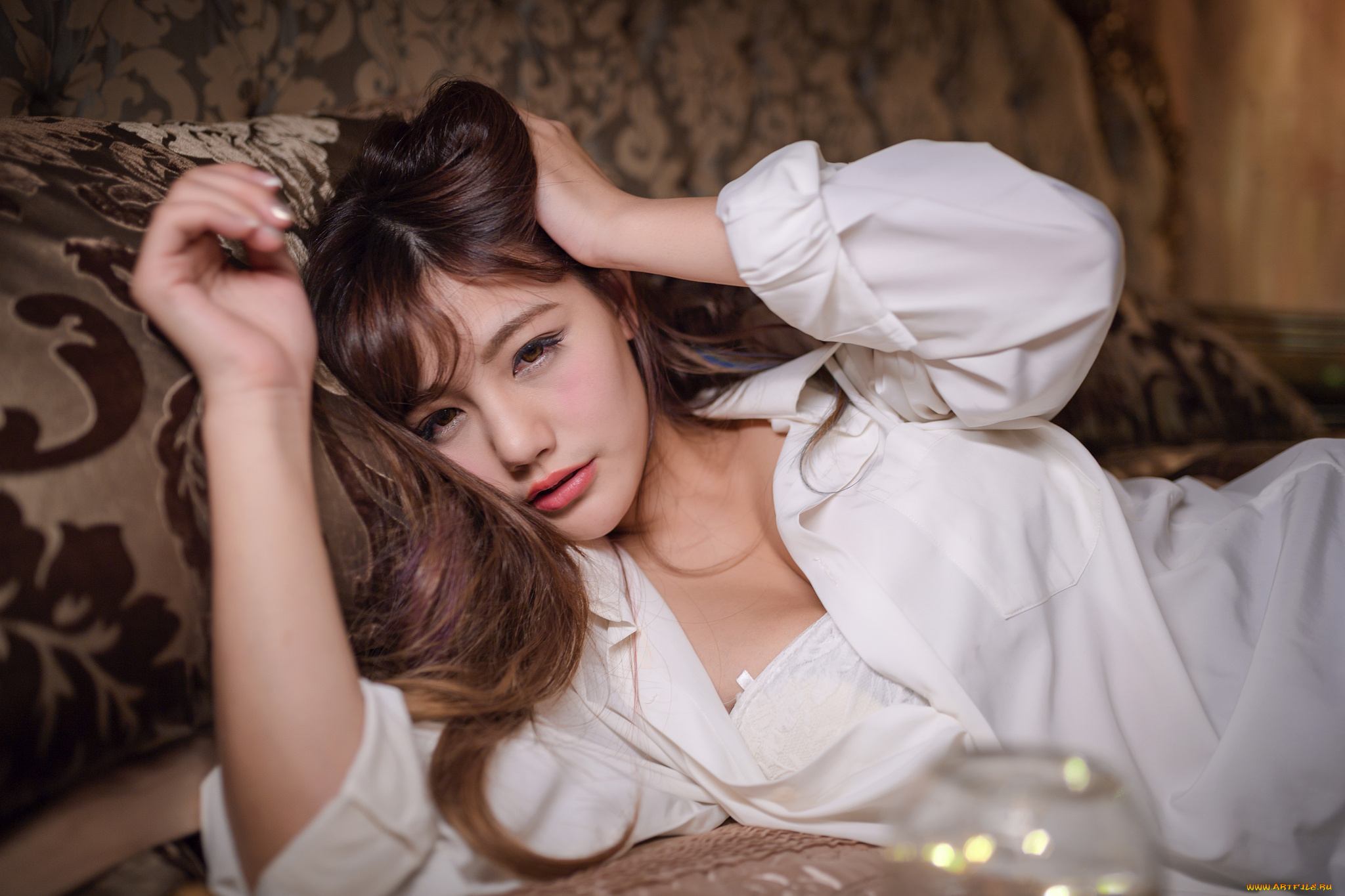 девушки, -unsort, , азиатки, взгляд, лицо