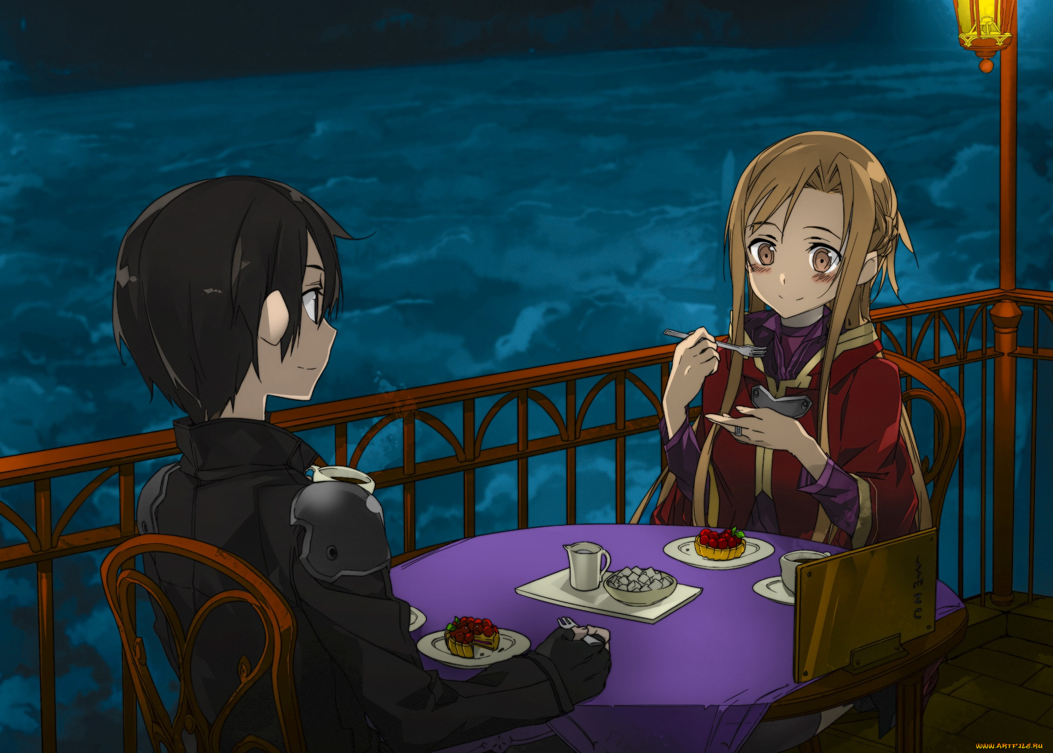 аниме, sword, art, online, фон, девушки, взгляд