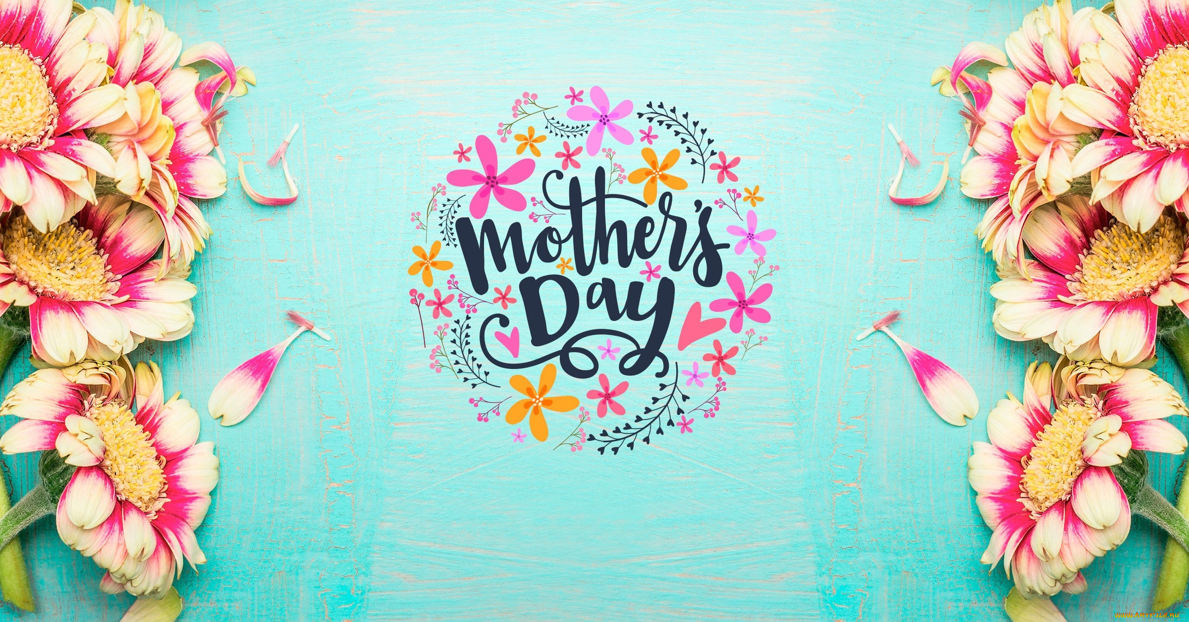 праздничные, день, матери, лепестки, фон
