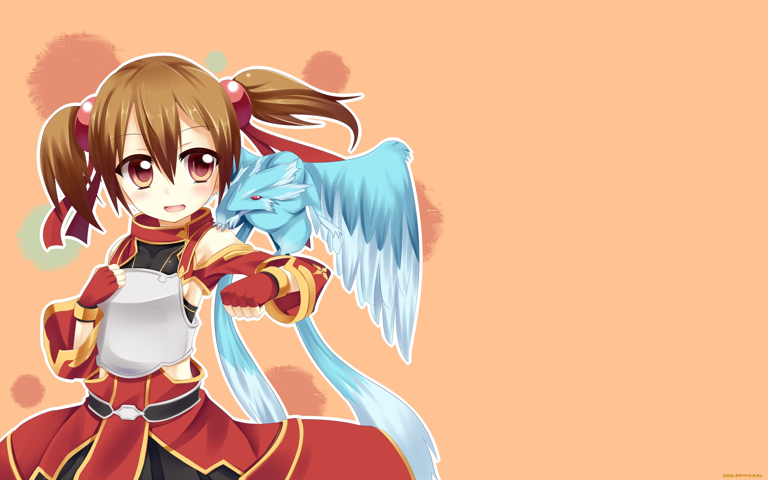 аниме, sword, art, online, взгляд, фон, девушка