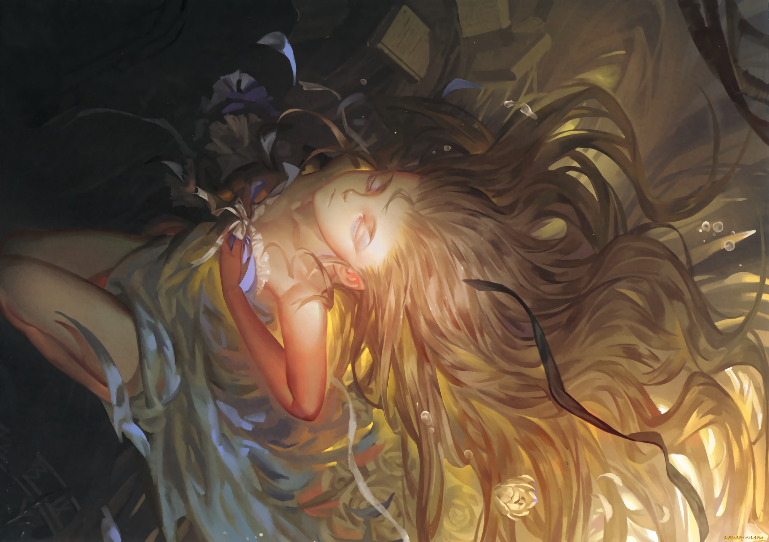 аниме, unknown, , другое, white, datura